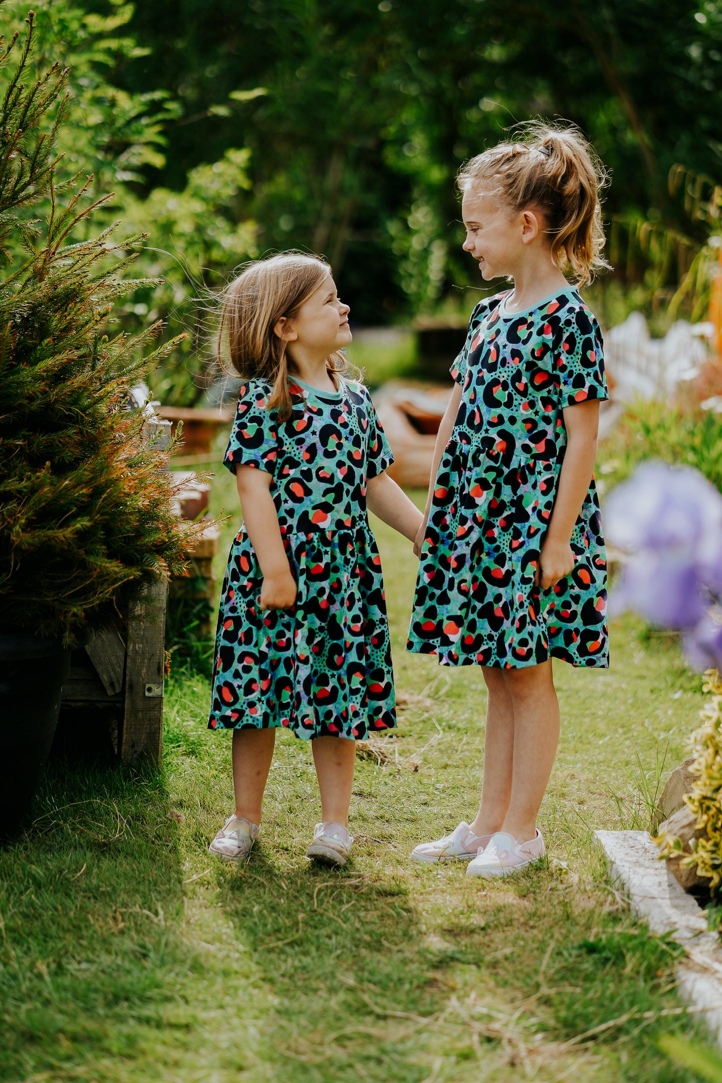 Carnival Leopard Short Sleeve Baby & Toddler Jersey Dress