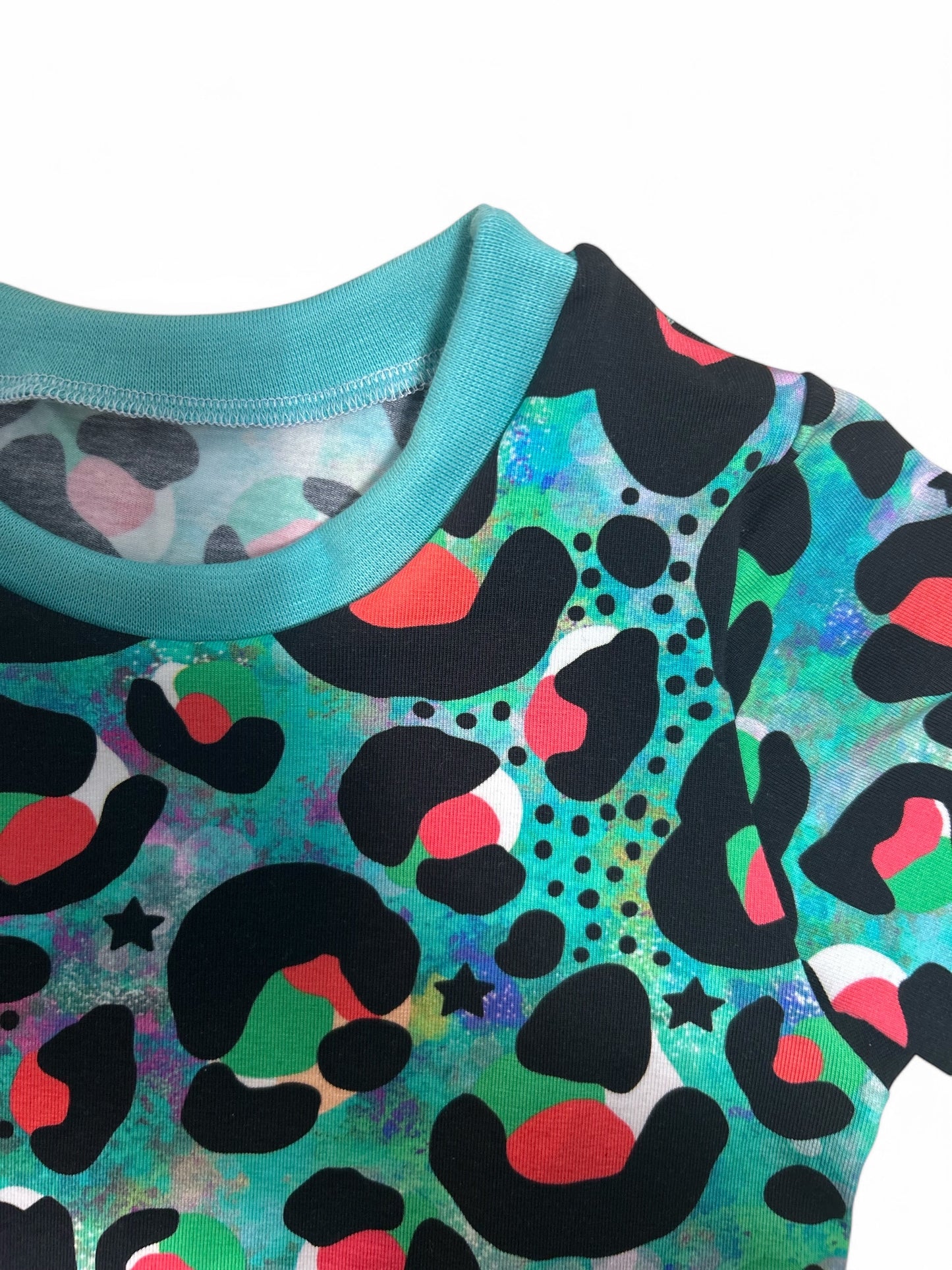 Carnival Leopard Short Sleeve Baby & Toddler Jersey Dress