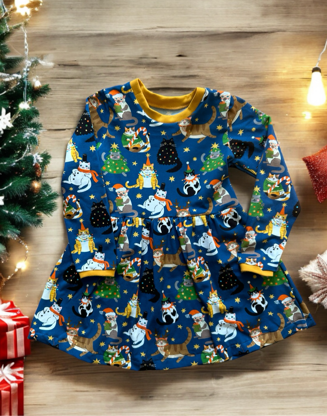 Christmas Cats Baby & Toddler Jersey Dress