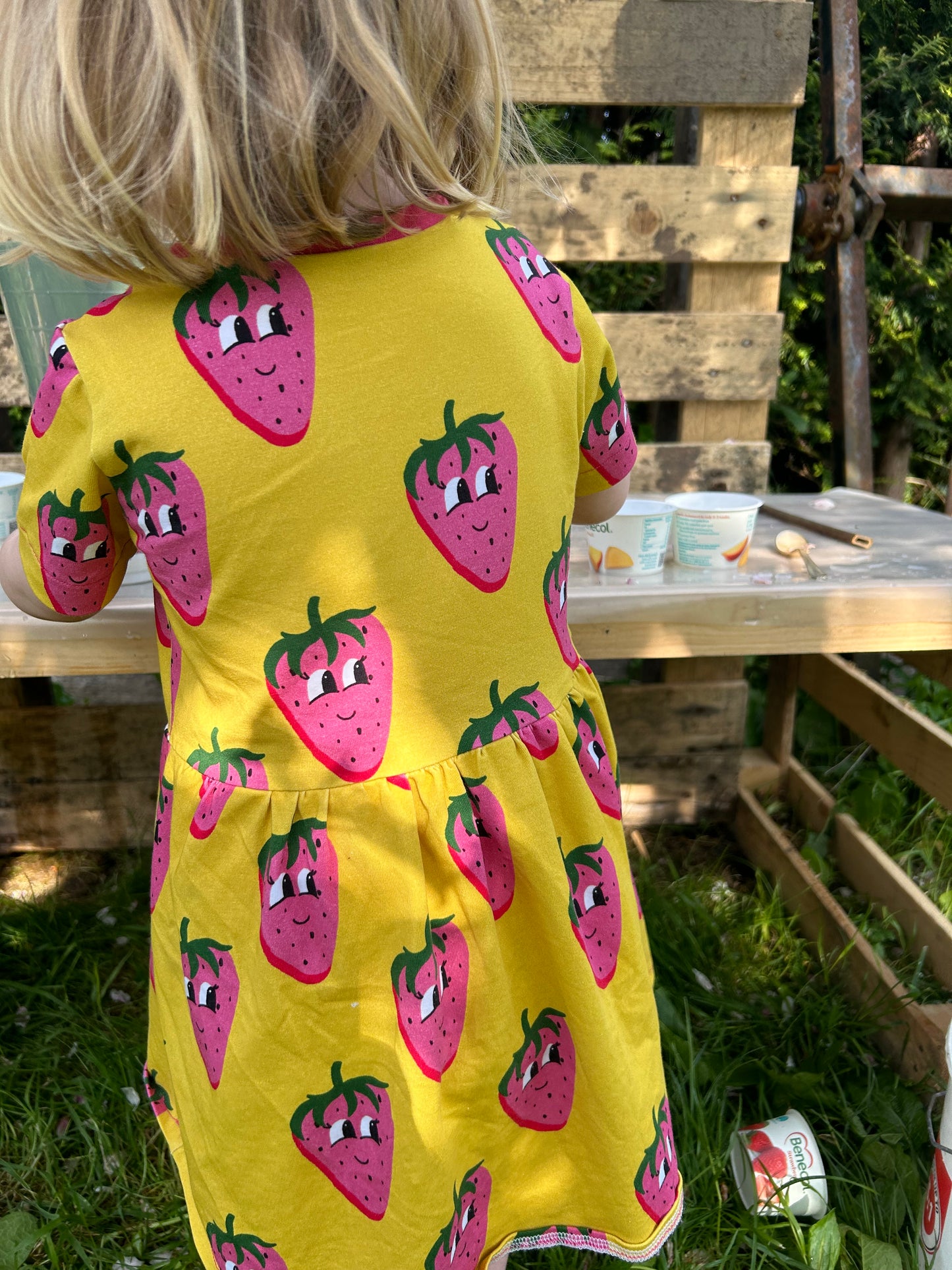 Strawberry Short Sleeve Baby & Toddler Jersey Dress