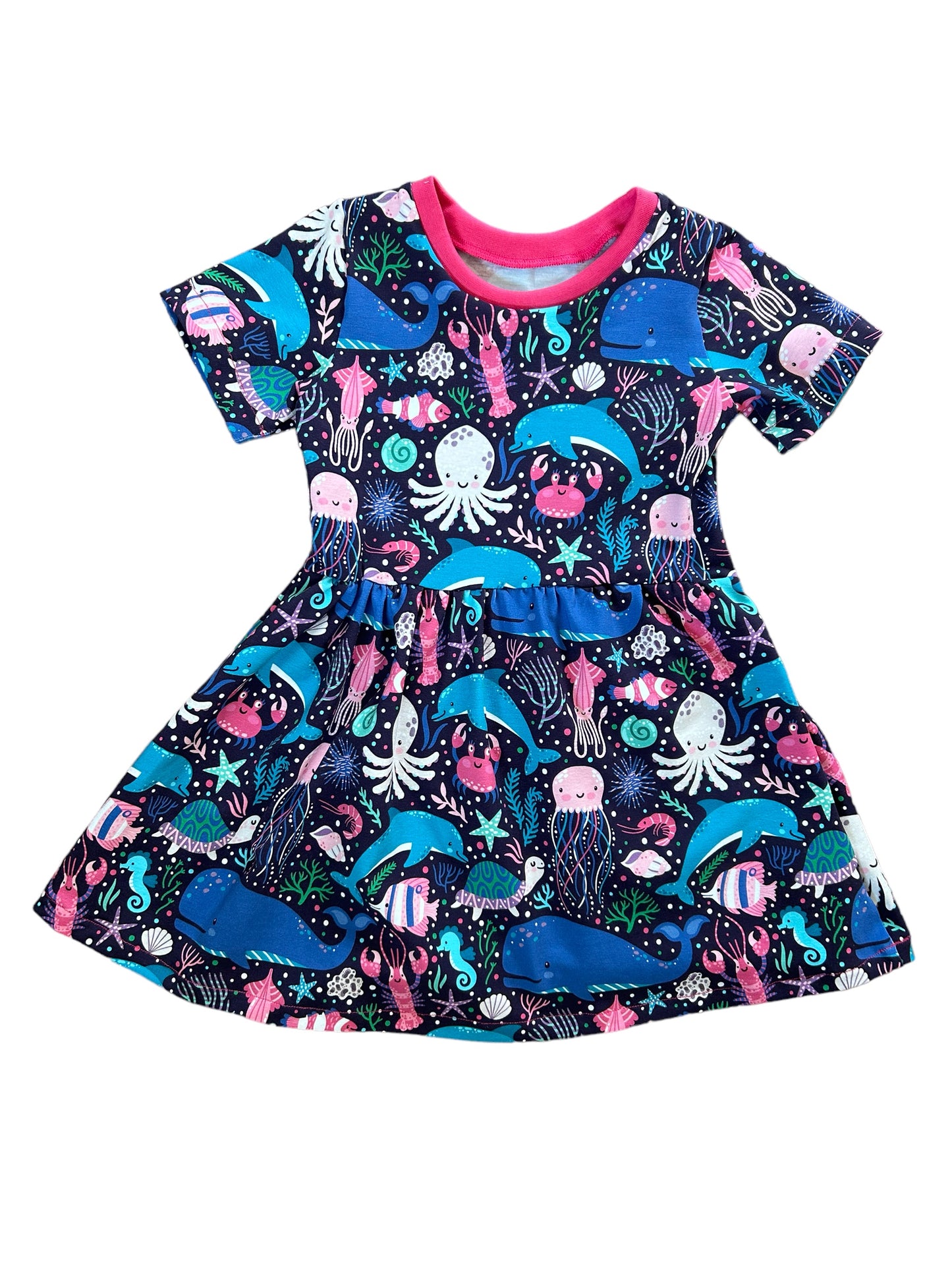 Under The Sea Short Sleeve Baby & Toddler Jersey Dress