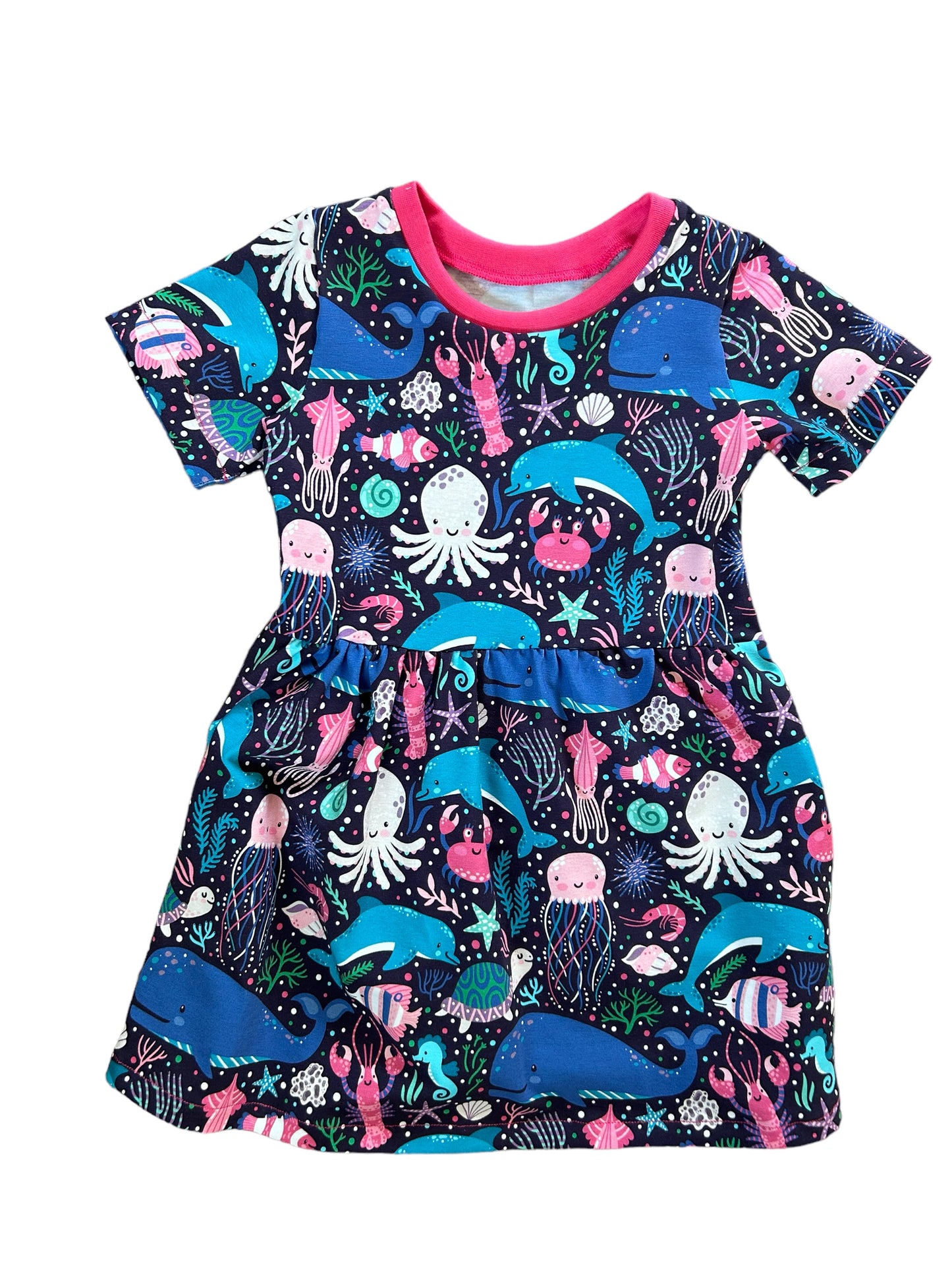 Under The Sea Short Sleeve Baby & Toddler Jersey Dress