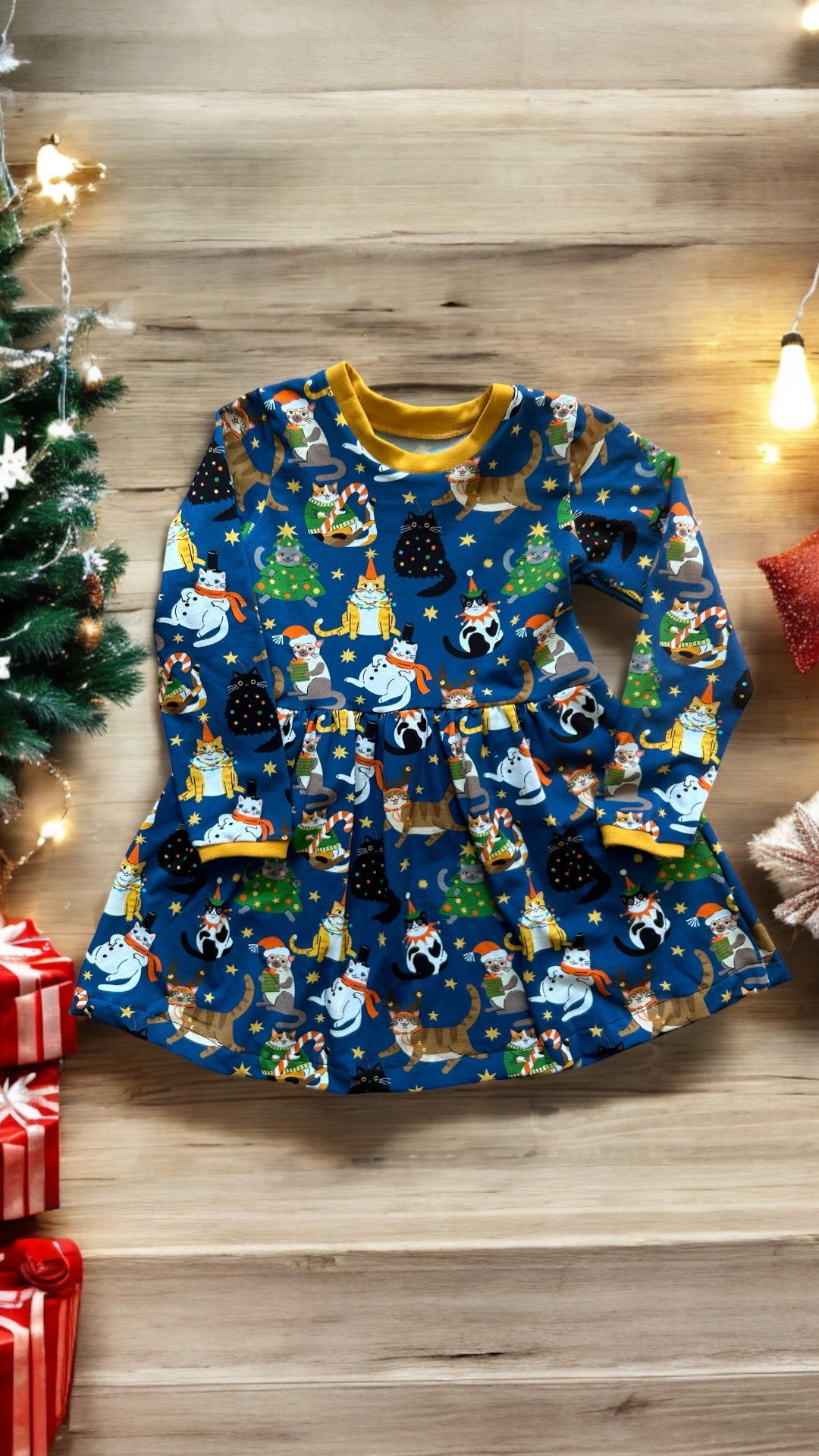Christmas Cats Baby & Toddler Jersey Dress