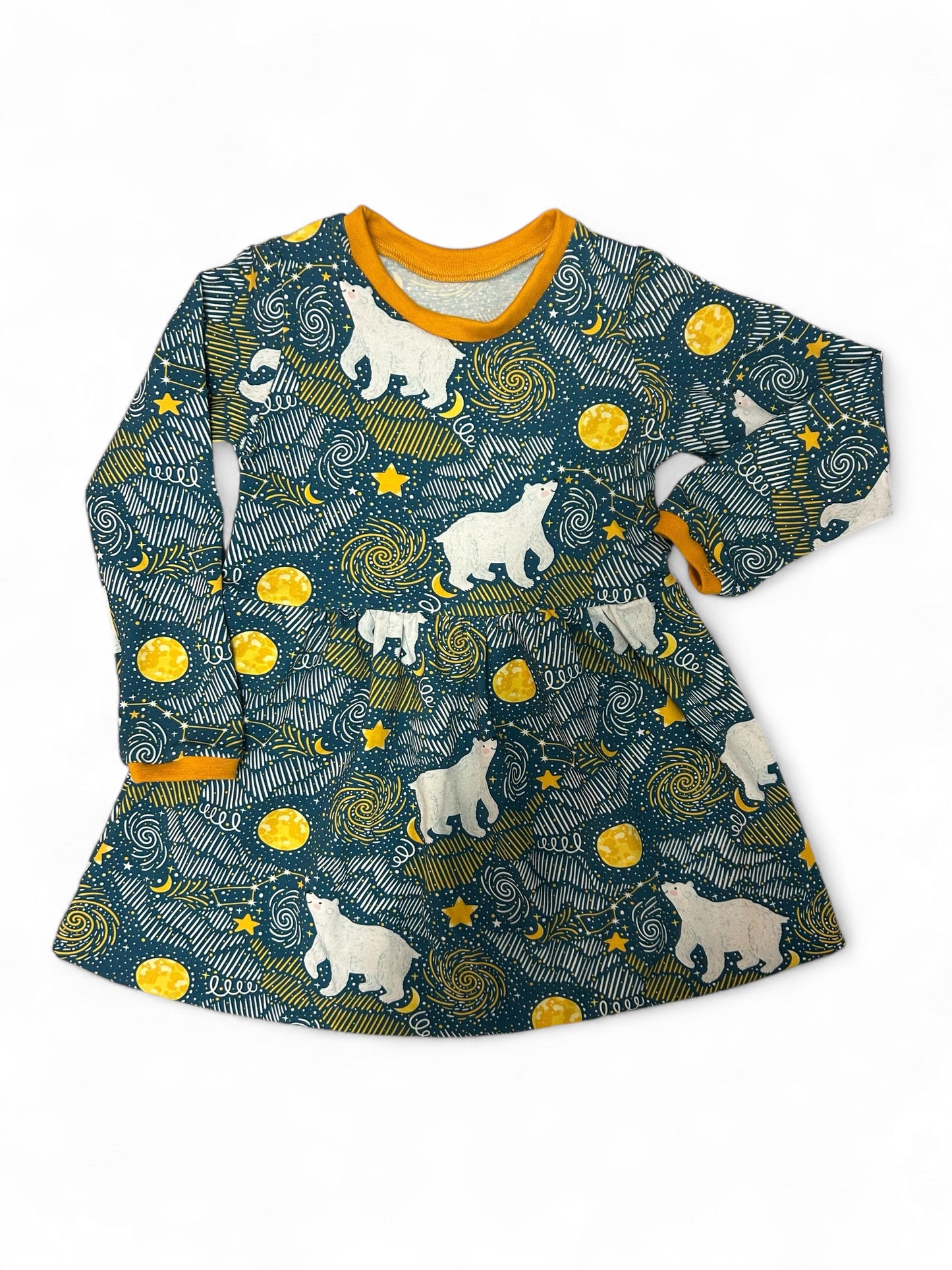Christmas Constellation Polar Bears Baby & Toddler Jersey Dress