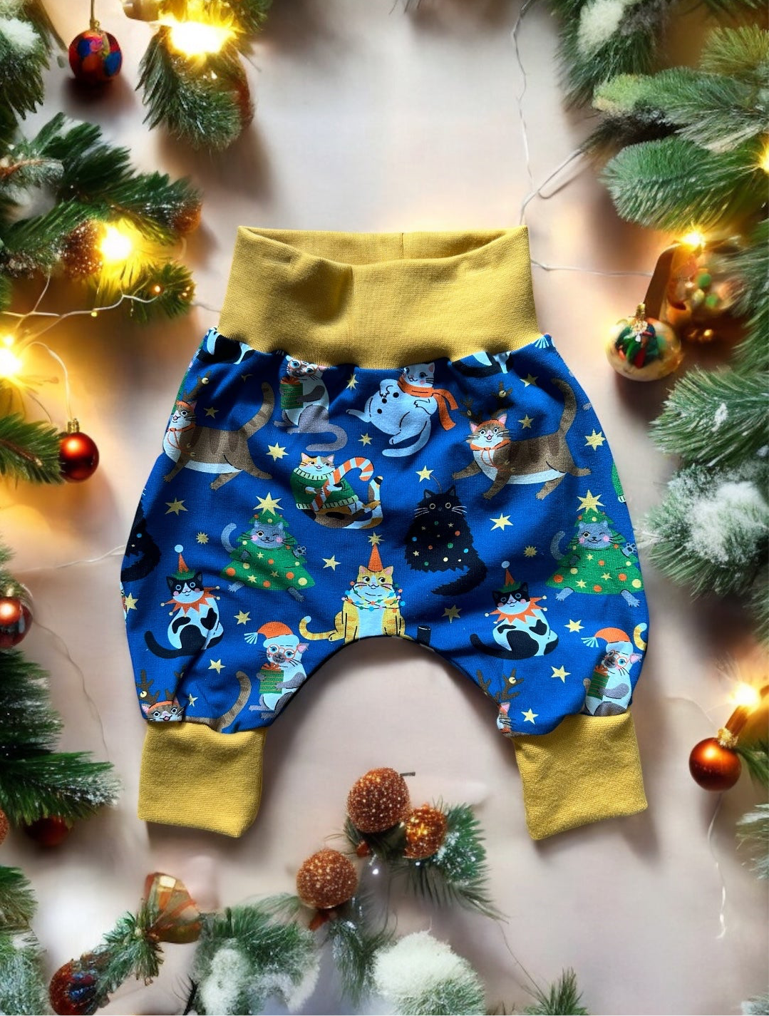 Christmas Cats Jersey Baby & Toddler Harem Pants