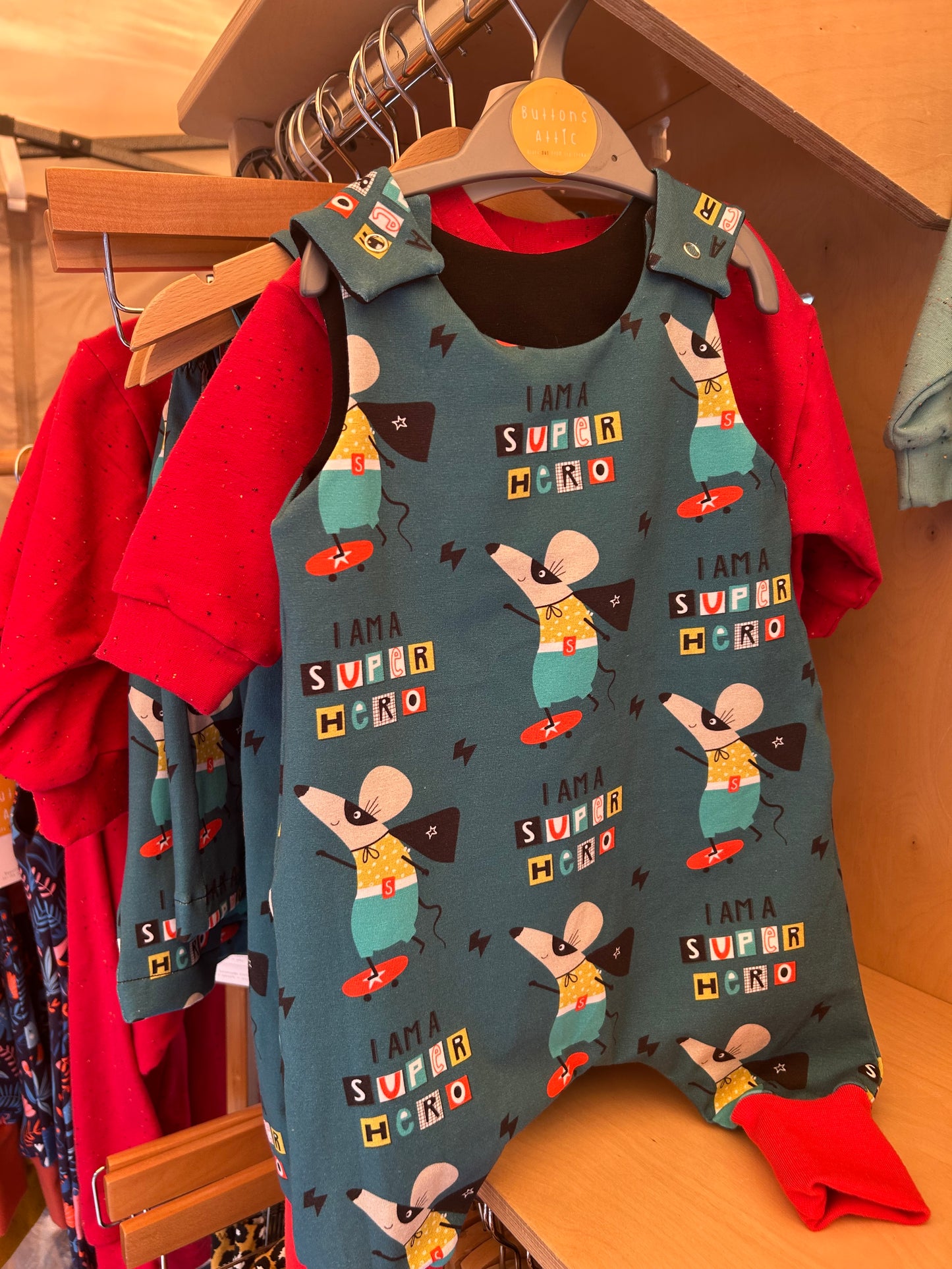 Super Hero Mouse Baby & Toddler Jersey Romper