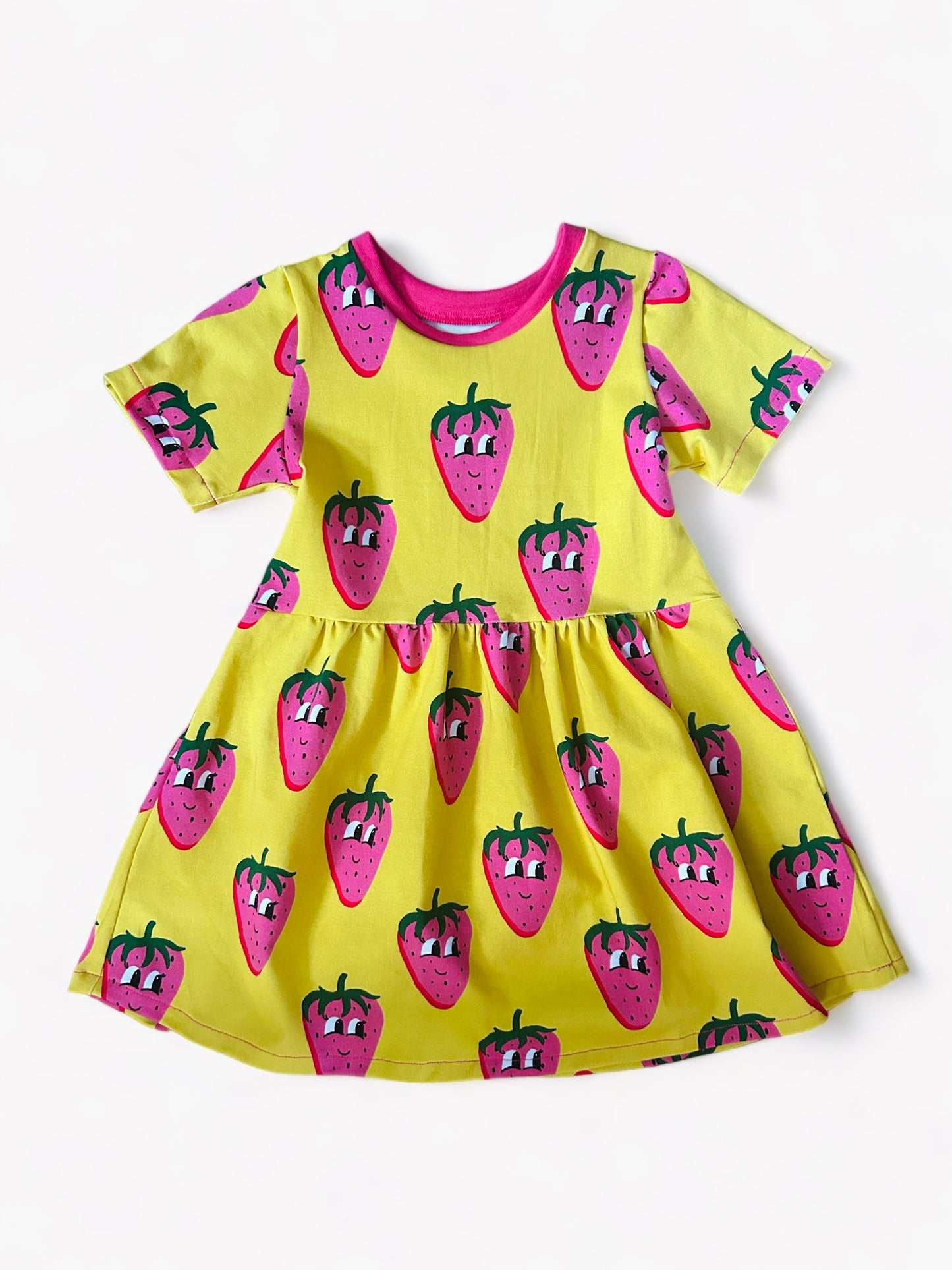 Strawberry Short Sleeve Baby & Toddler Jersey Dress