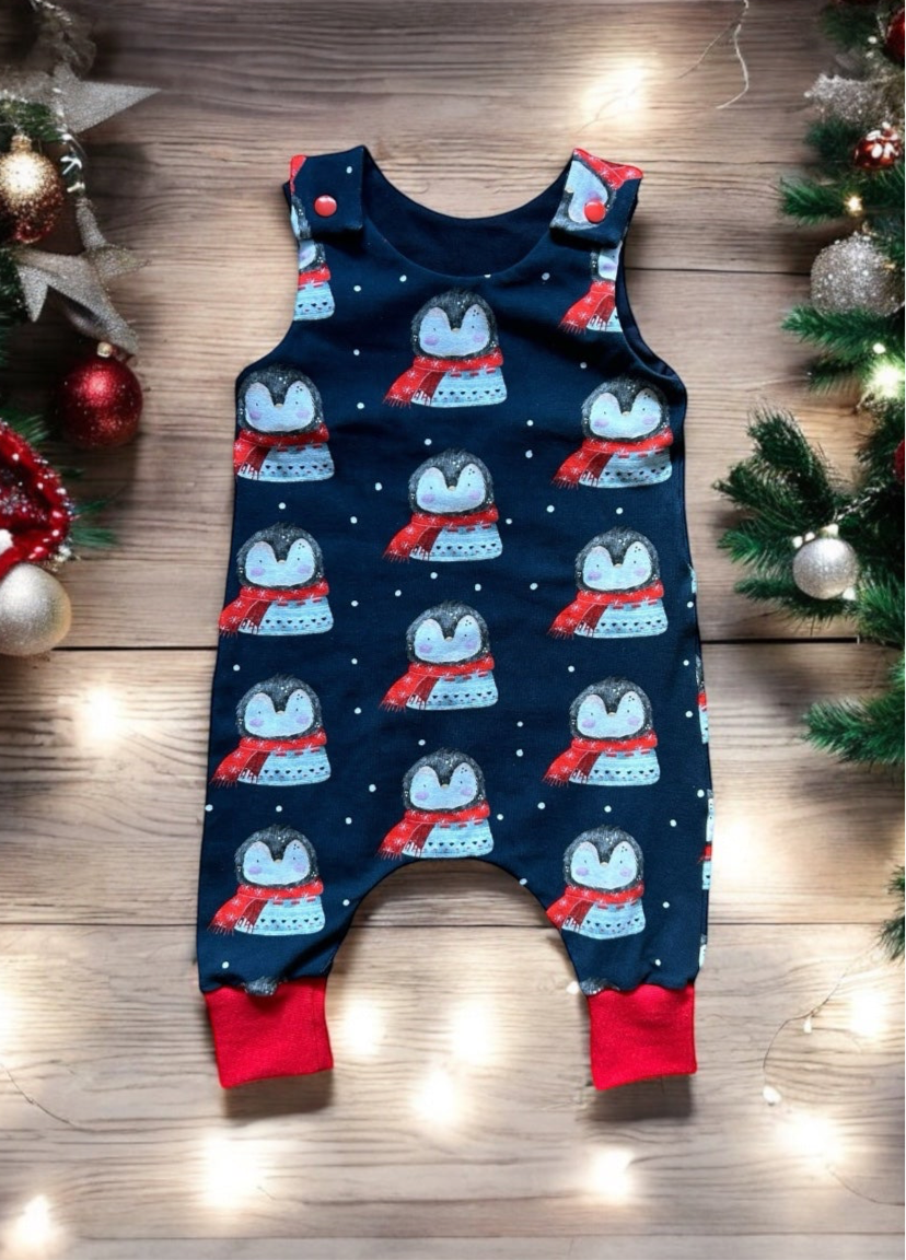 Christmas Penguins Baby & Toddler Jersey Romper
