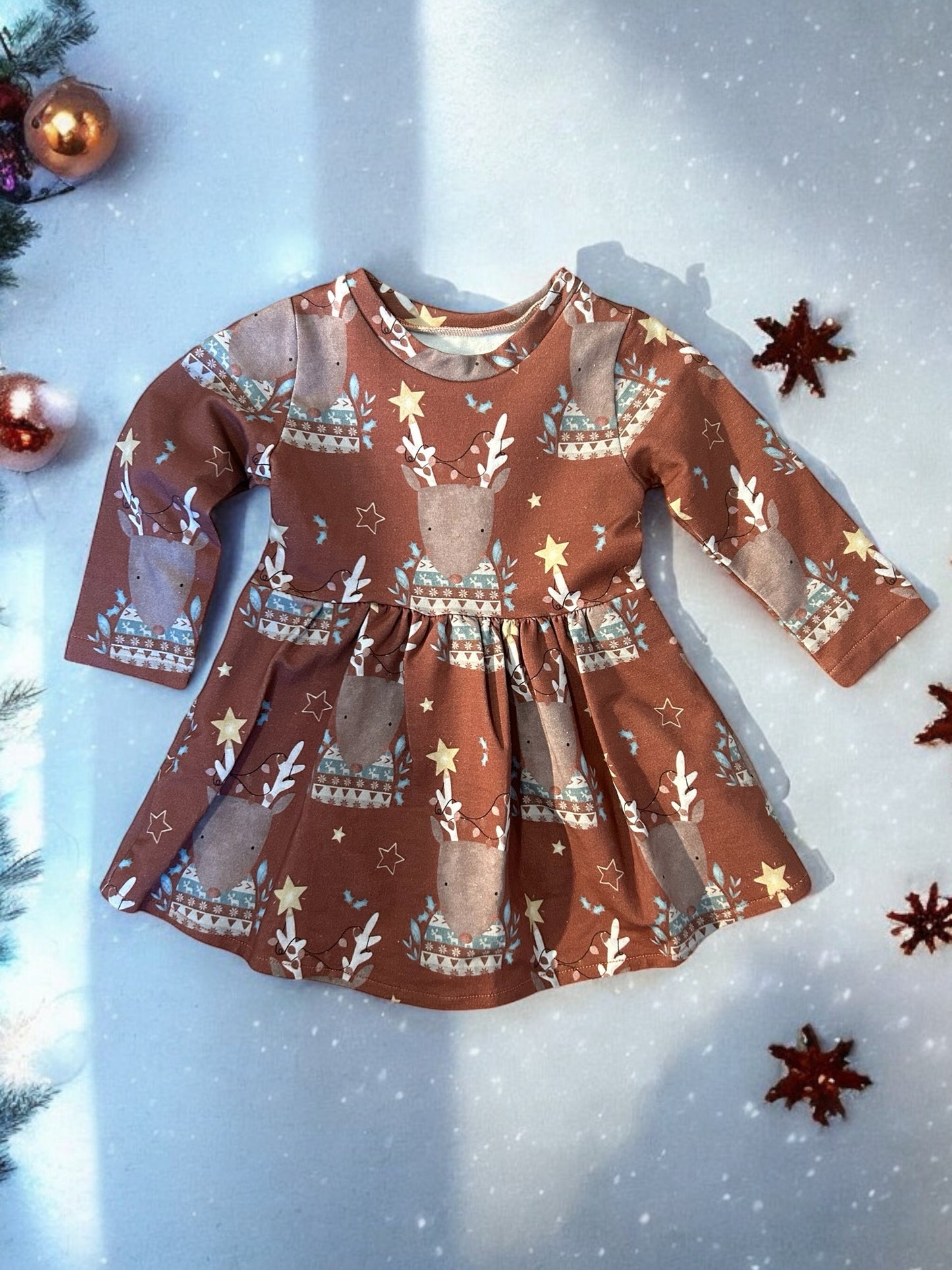 Christmas Reindeer Baby & Toddler Jersey Dress