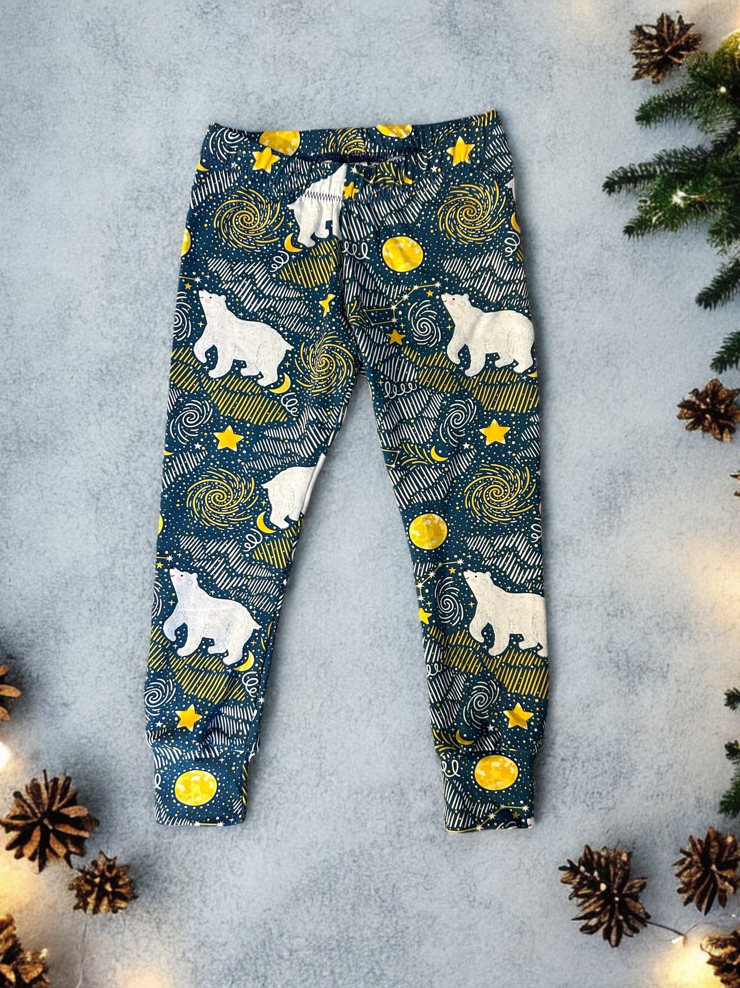 Christmas Constellation Polar Bears Toddler & Children's Jersey Leggings