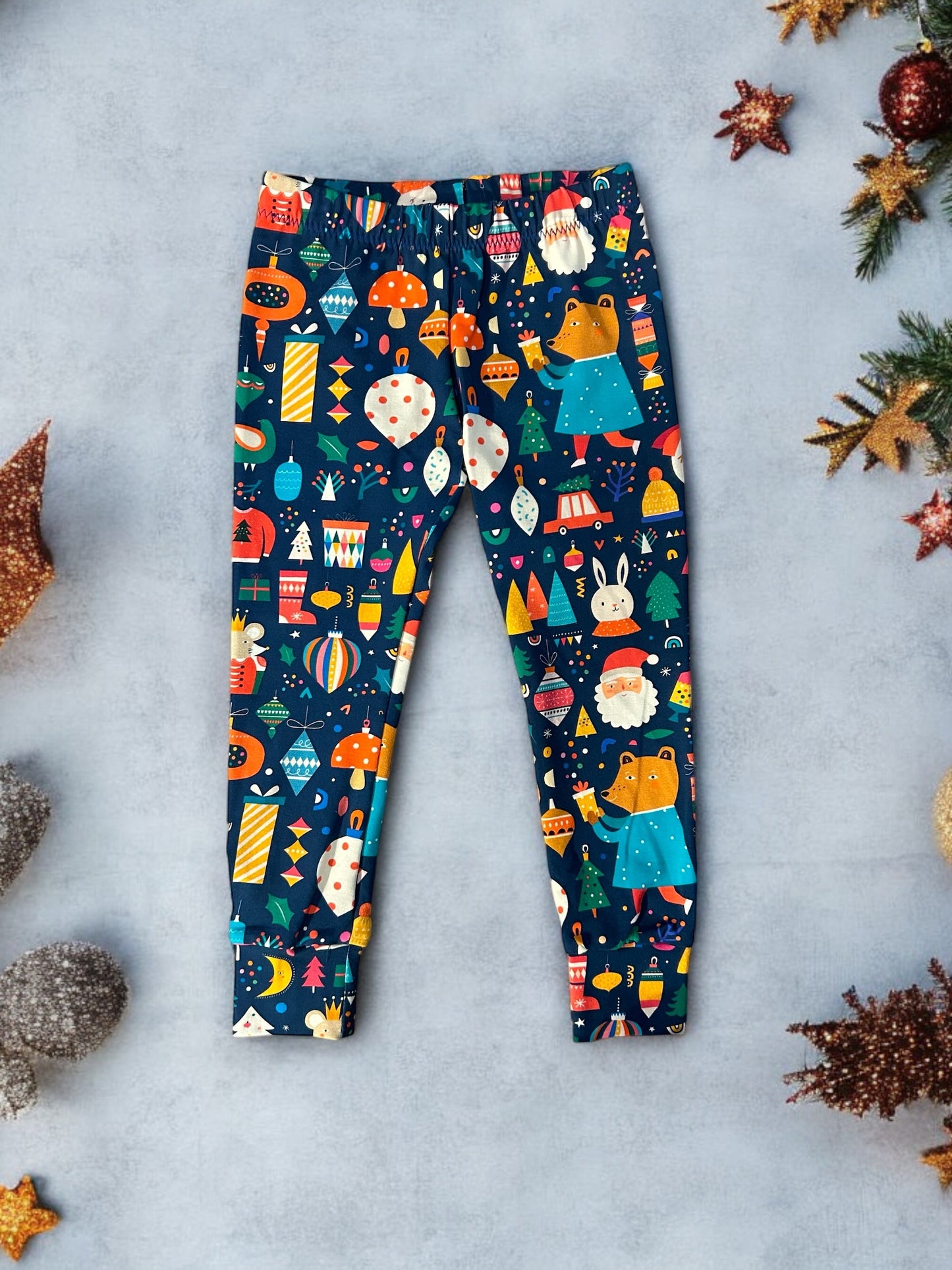 Festive Christmas Toddler & Children's Jersey Leggings