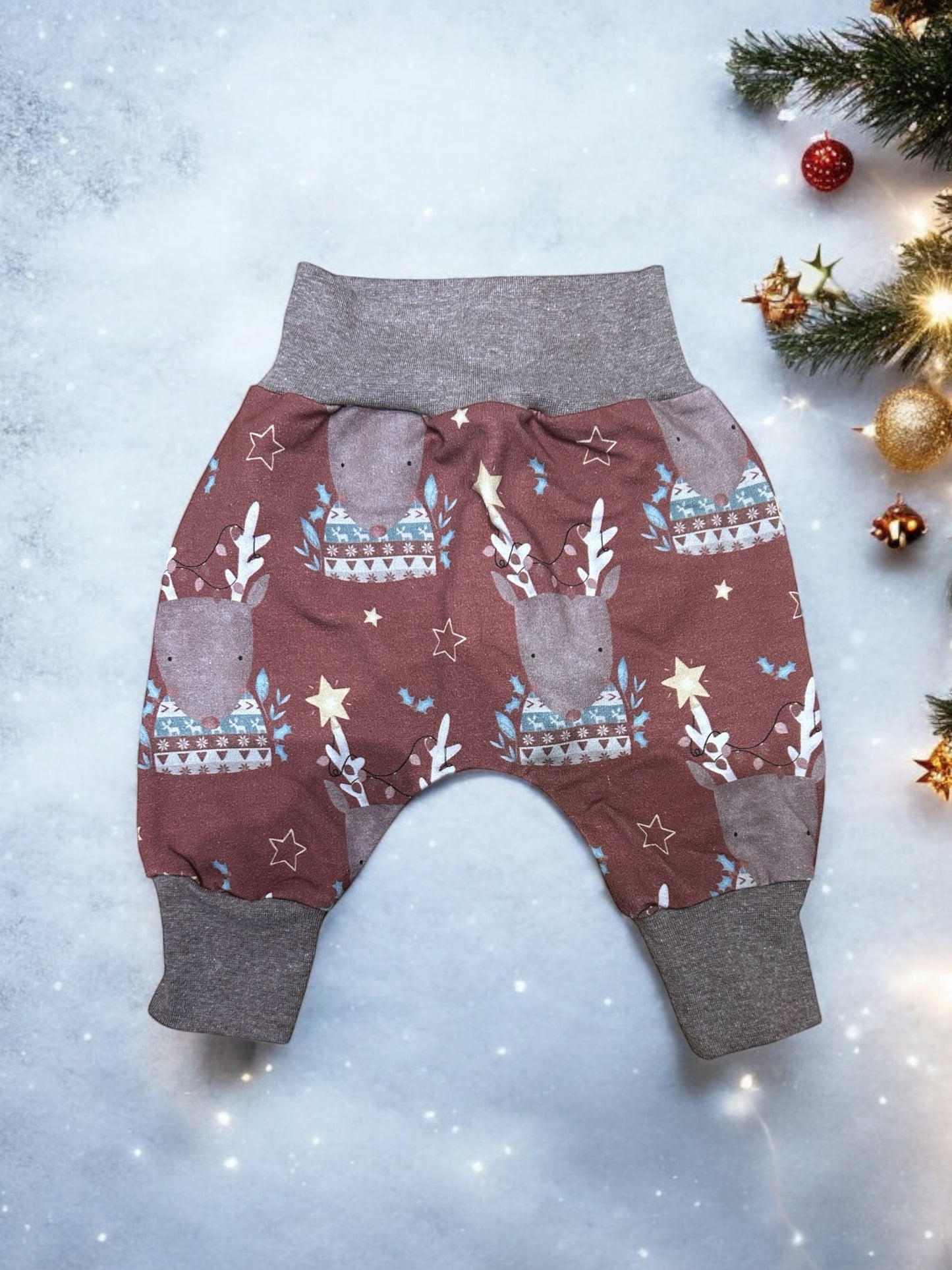 Rufus Reindeer Cuddle Jersey Baby & Toddler Harem Pants
