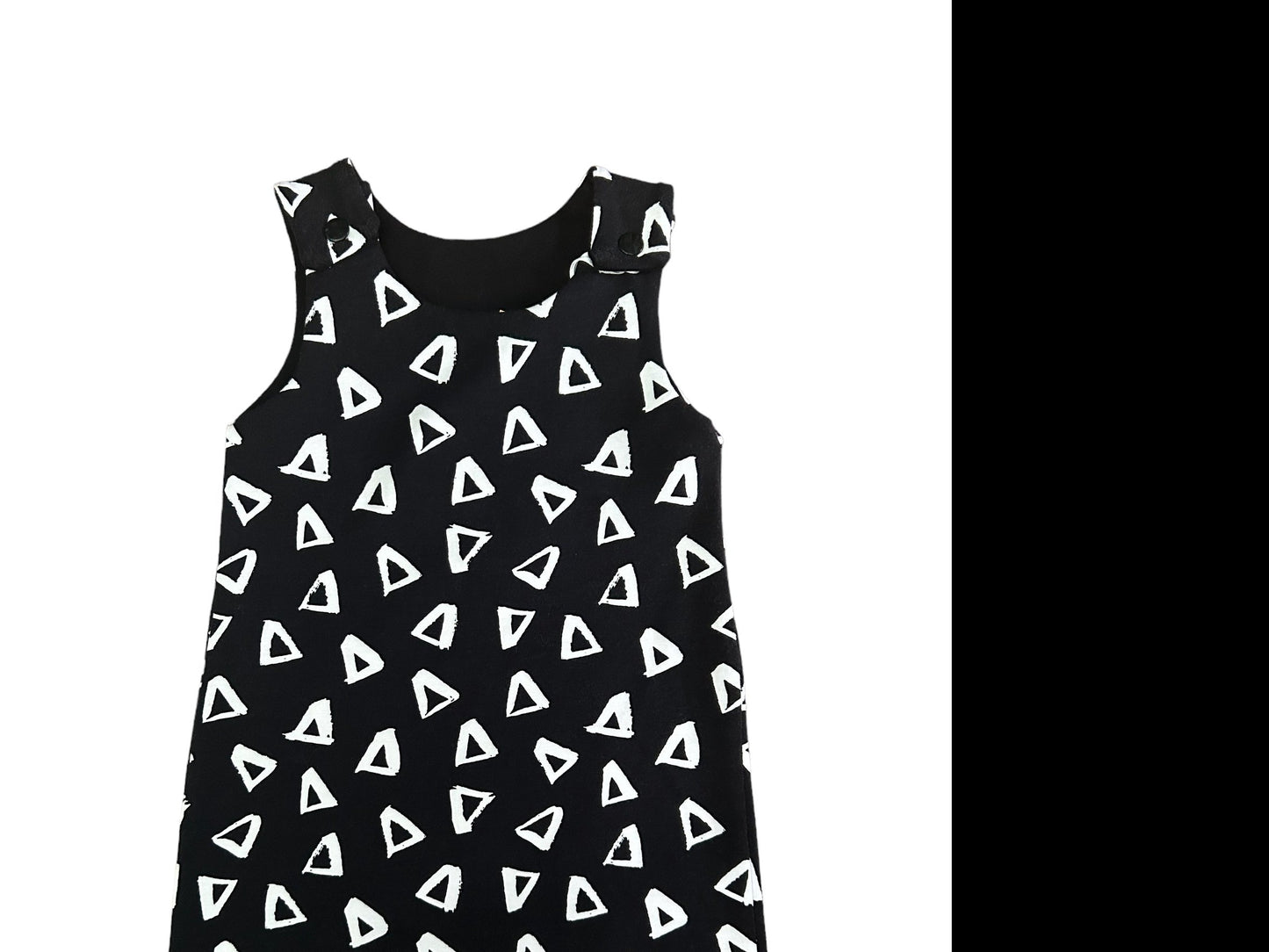Monochrome Triangles Baby & Toddler Jersey Romper