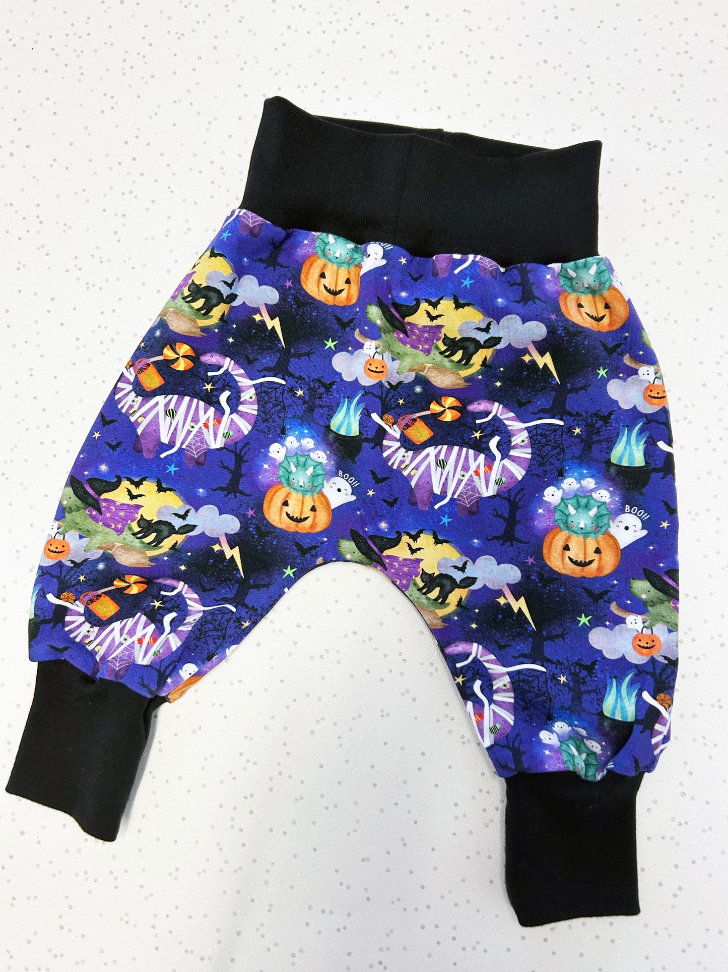 Spooky Pumpkins Halloween Jersey Baby & Toddler Harem Pants