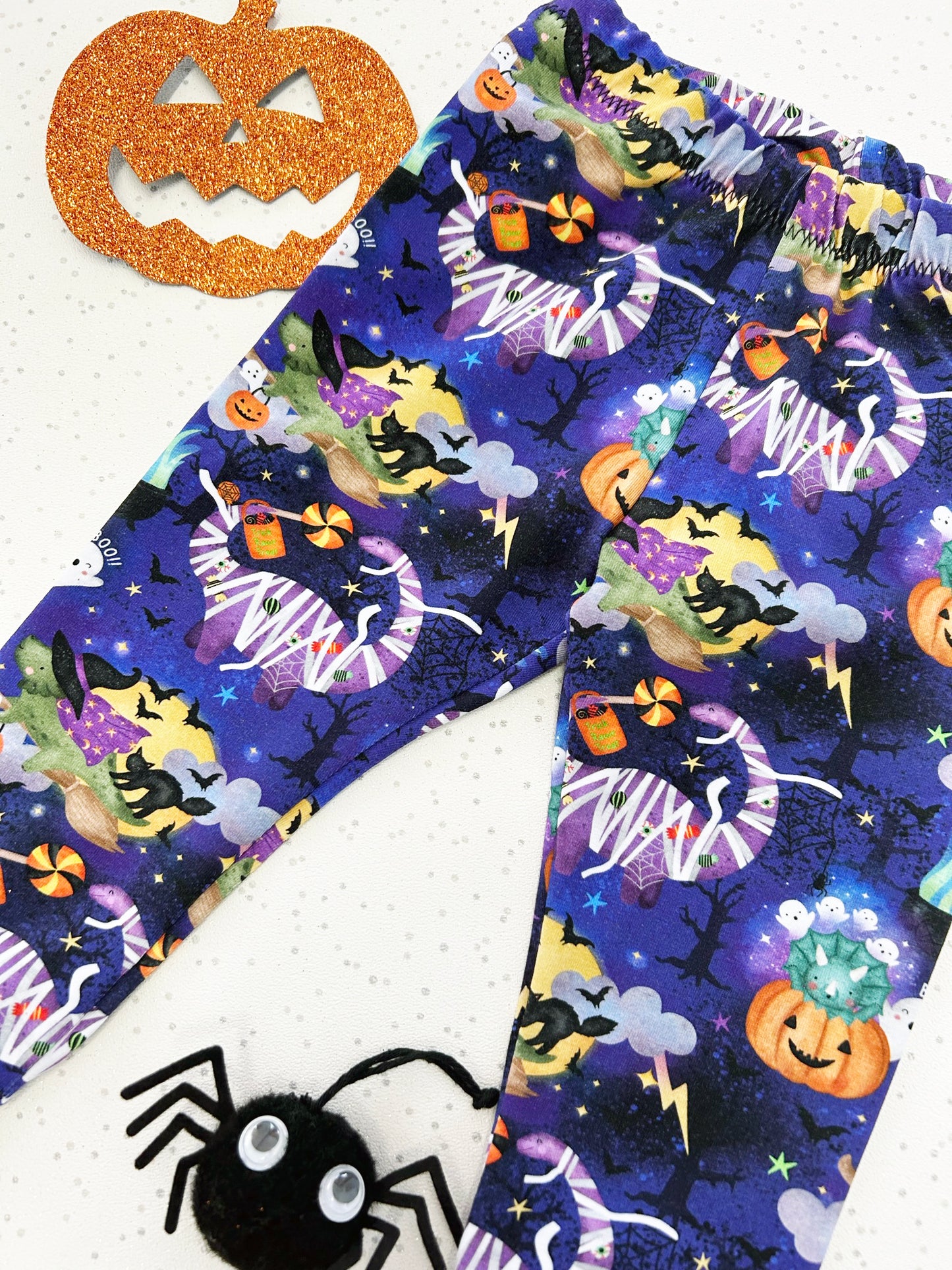 Spooky Pumpkins Halloween Toddler & Children's Jersey Leggings