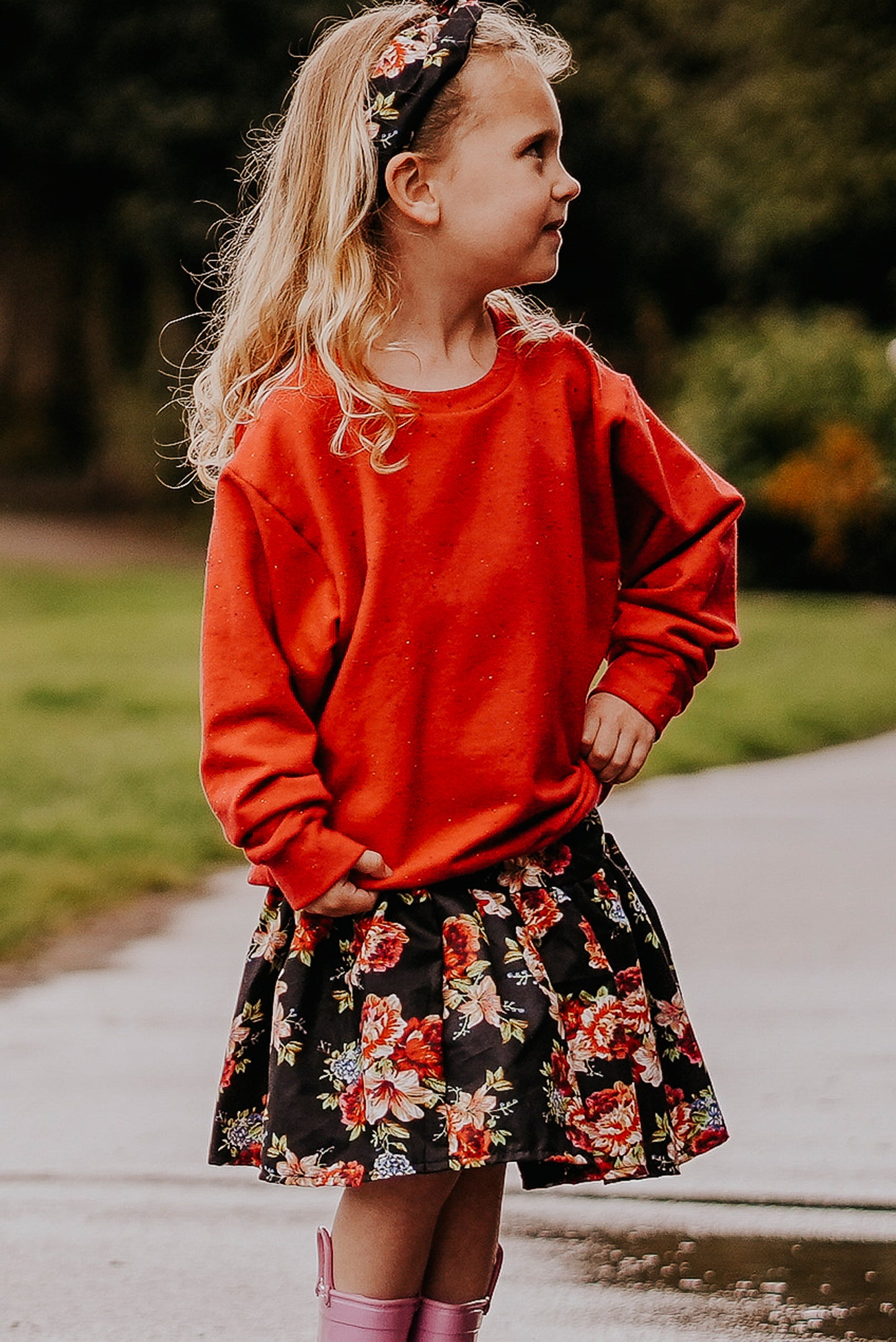 Floral Rose Toddler & Children's Skirt