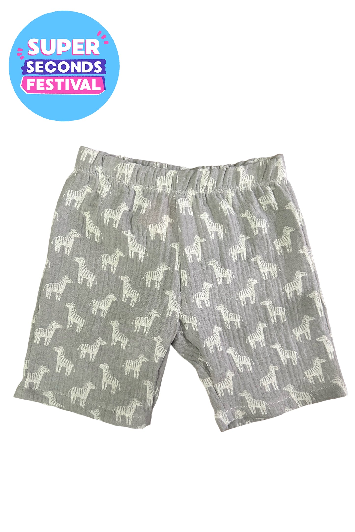 Grey Zebra Print Toddler & Children's Shorts