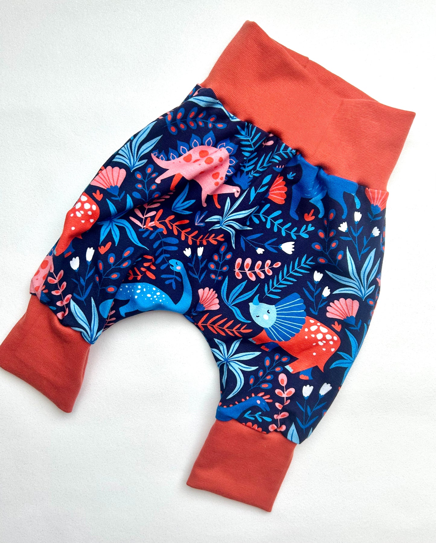 Blue Fauna Dinosaur Jersey Baby & Toddler Harem Pants