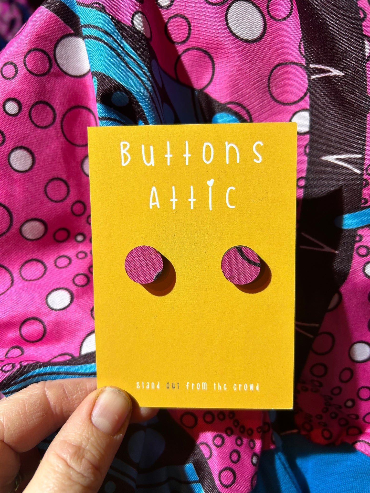 Pink Swirls Zero Waste Earrings