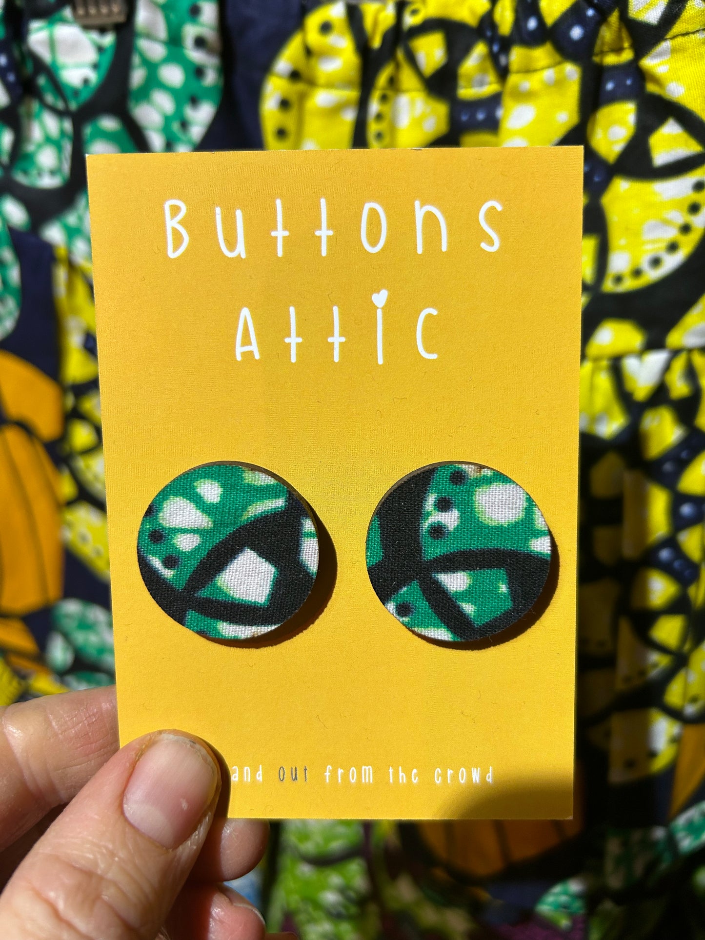 Fragments African Wax Print Zero Waste Earrings