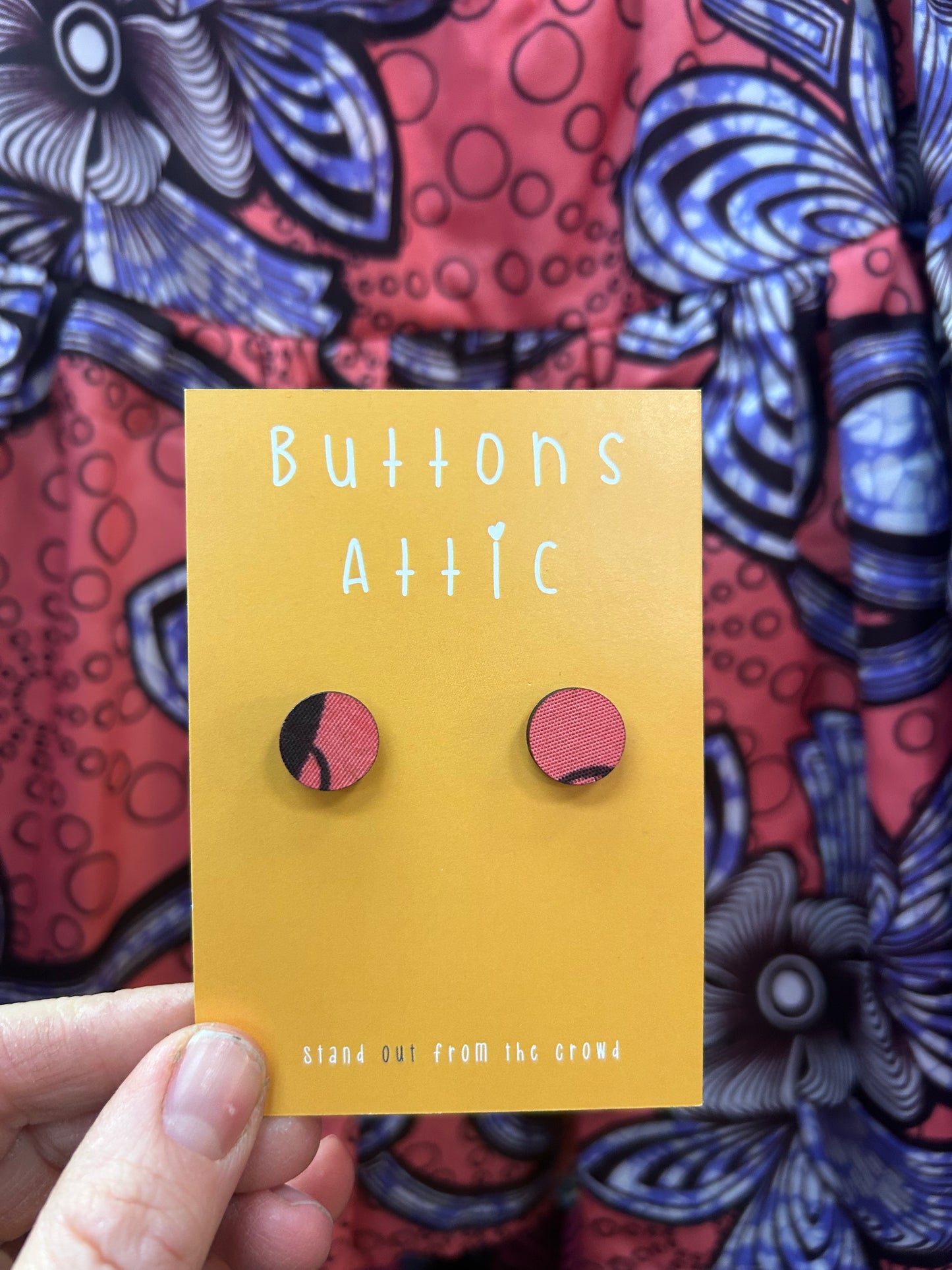 Coral Swirls Zero Waste Earrings