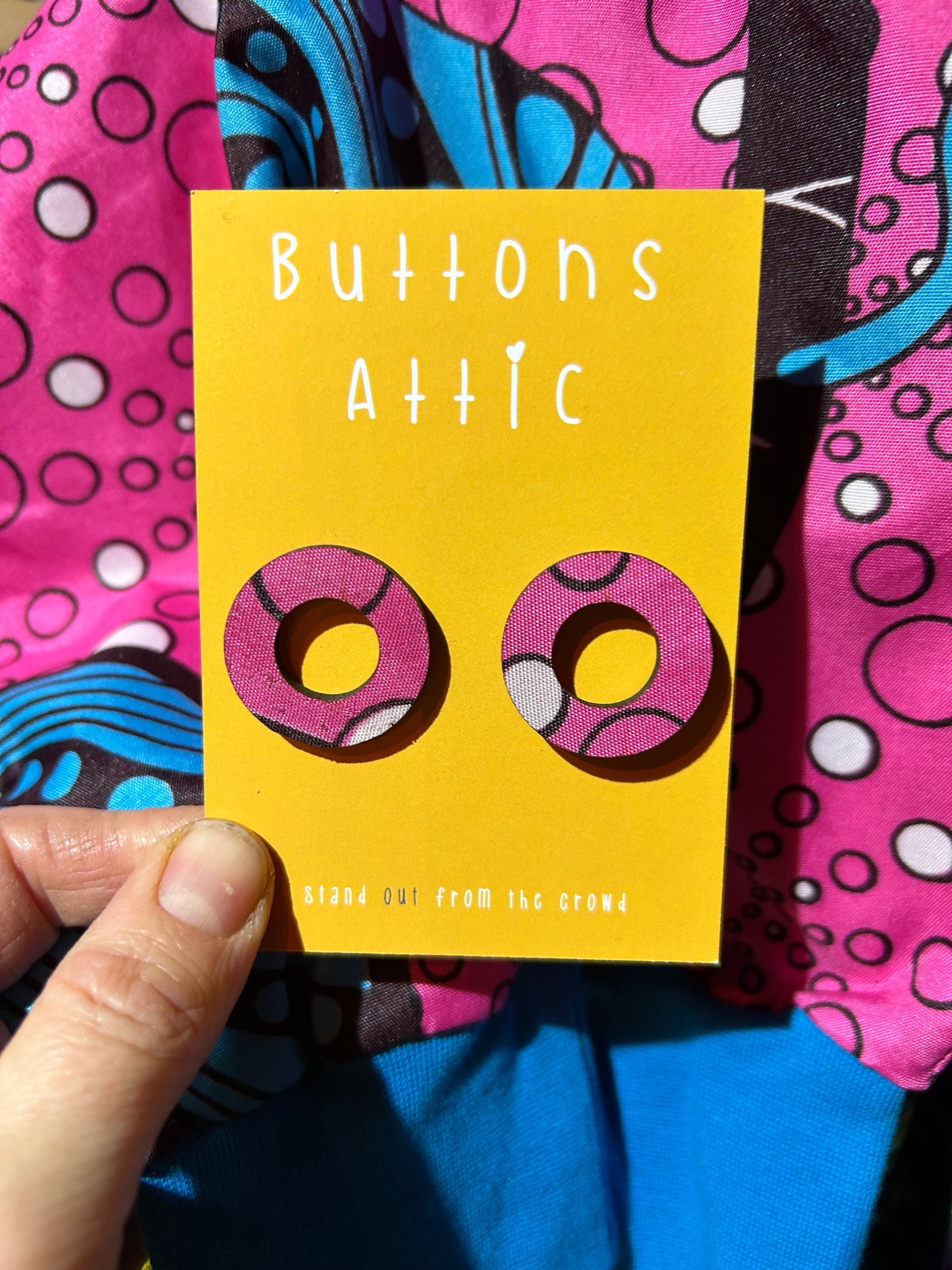 Pink Swirls Zero Waste Earrings