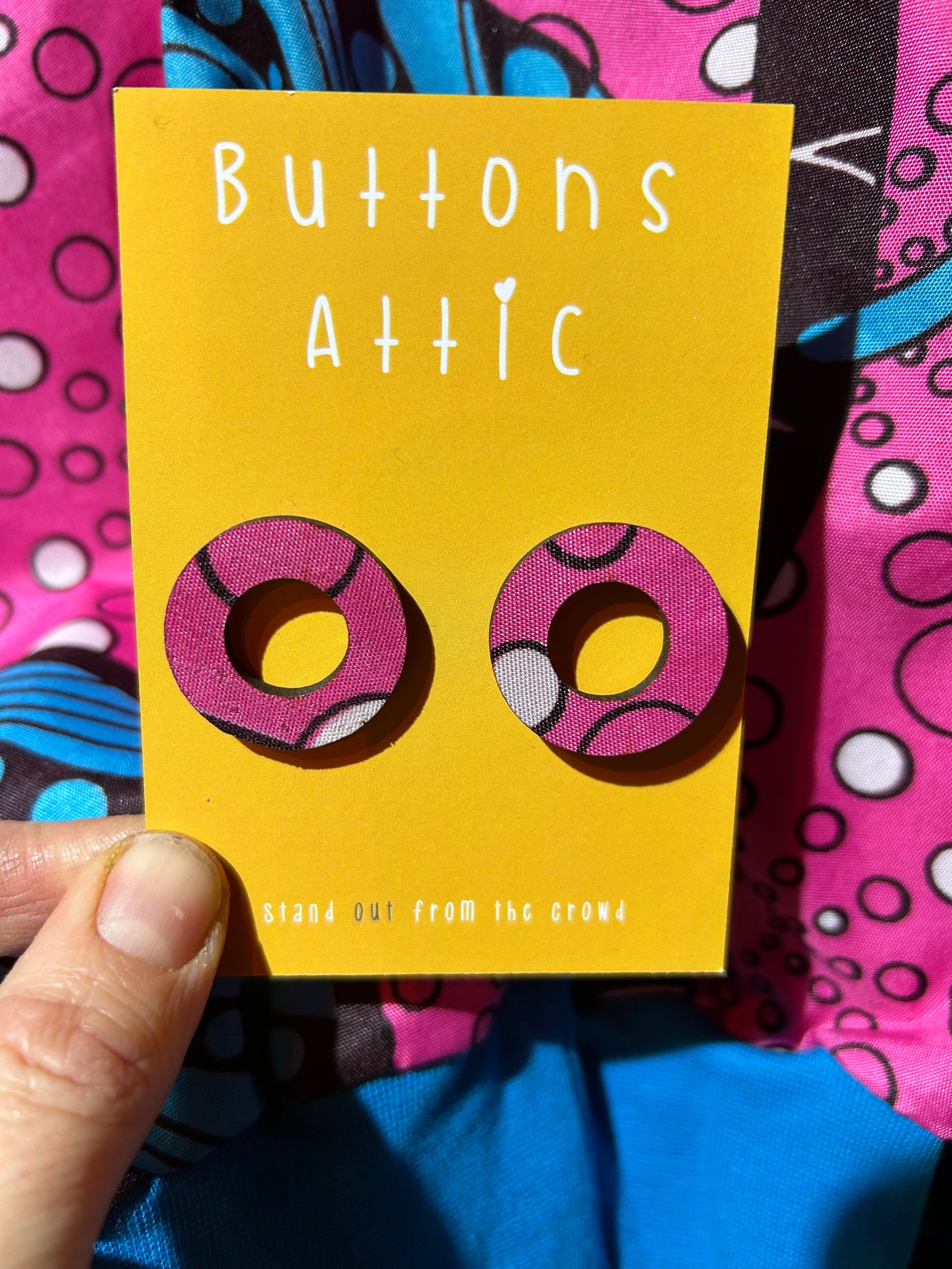 Pink Swirls Zero Waste Earrings