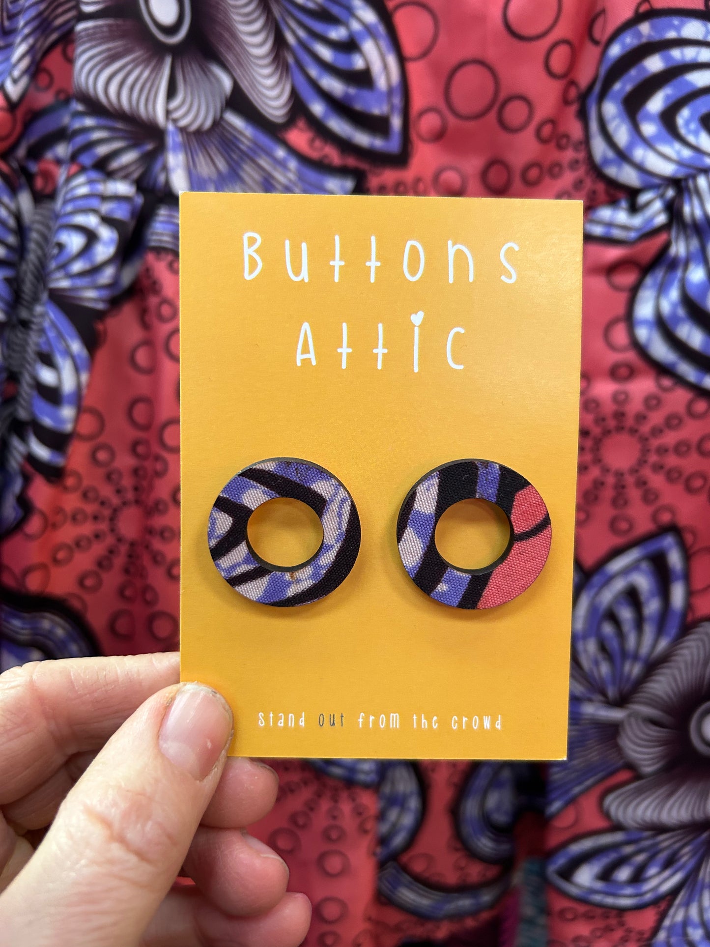 Coral Swirls Zero Waste Earrings