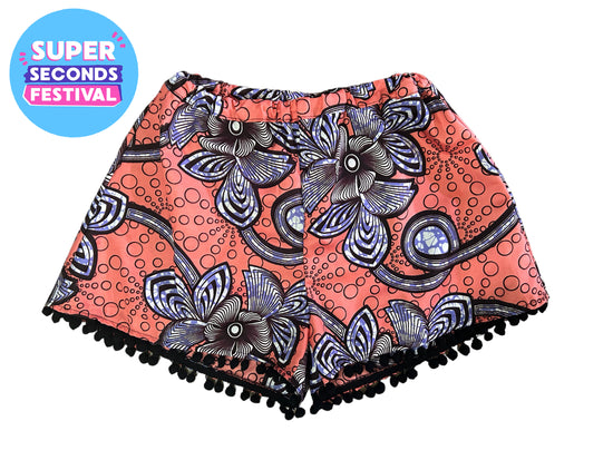 Coral Swirls Ladies Shorts Size 8