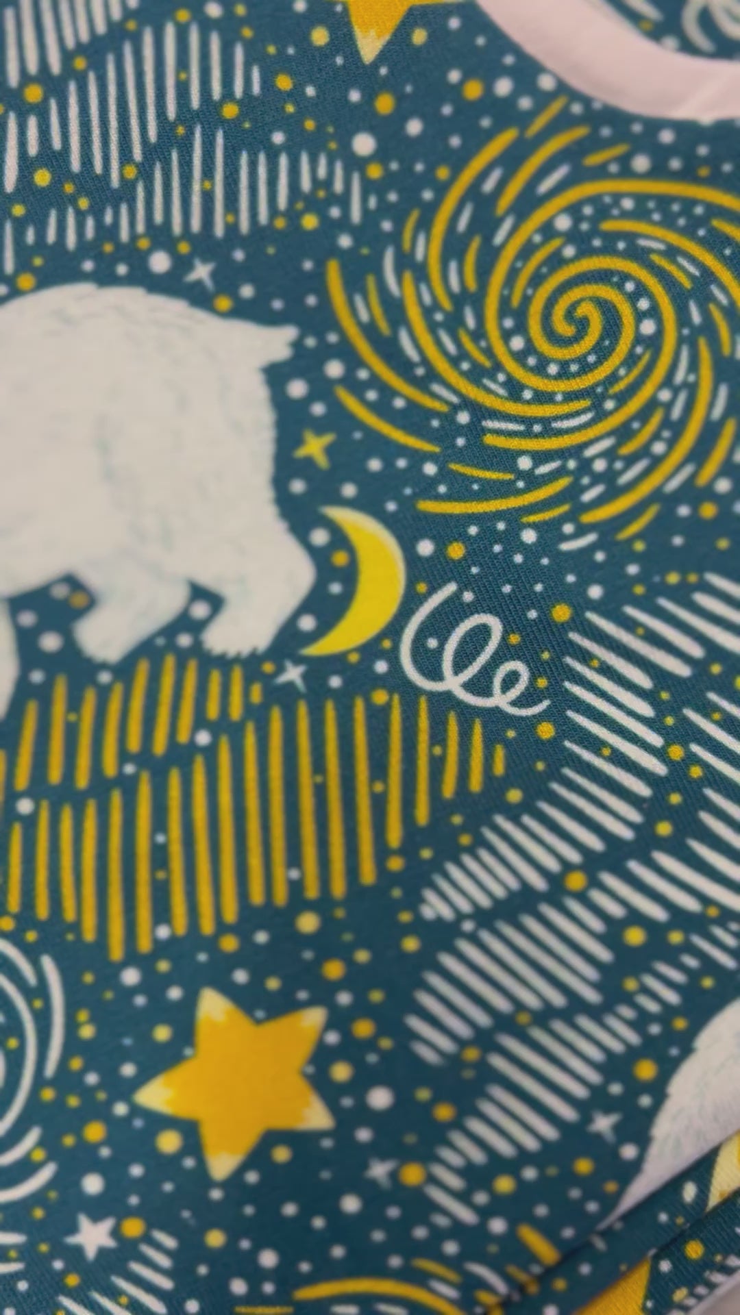 Load and play video in Gallery viewer, Christmas Constellation Polar Bears Jersey Baby & Toddler Harem Pants
