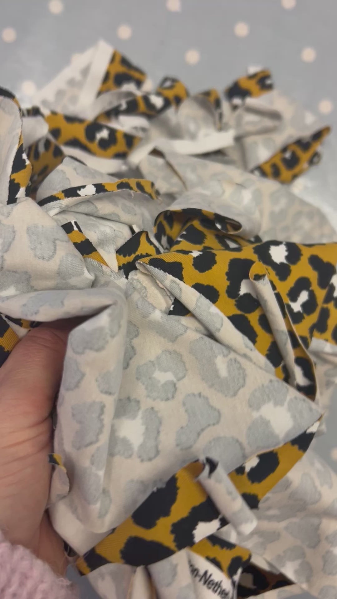 Load and play video in Gallery viewer, Leopard Print Zero Waste Large Stud Earrings