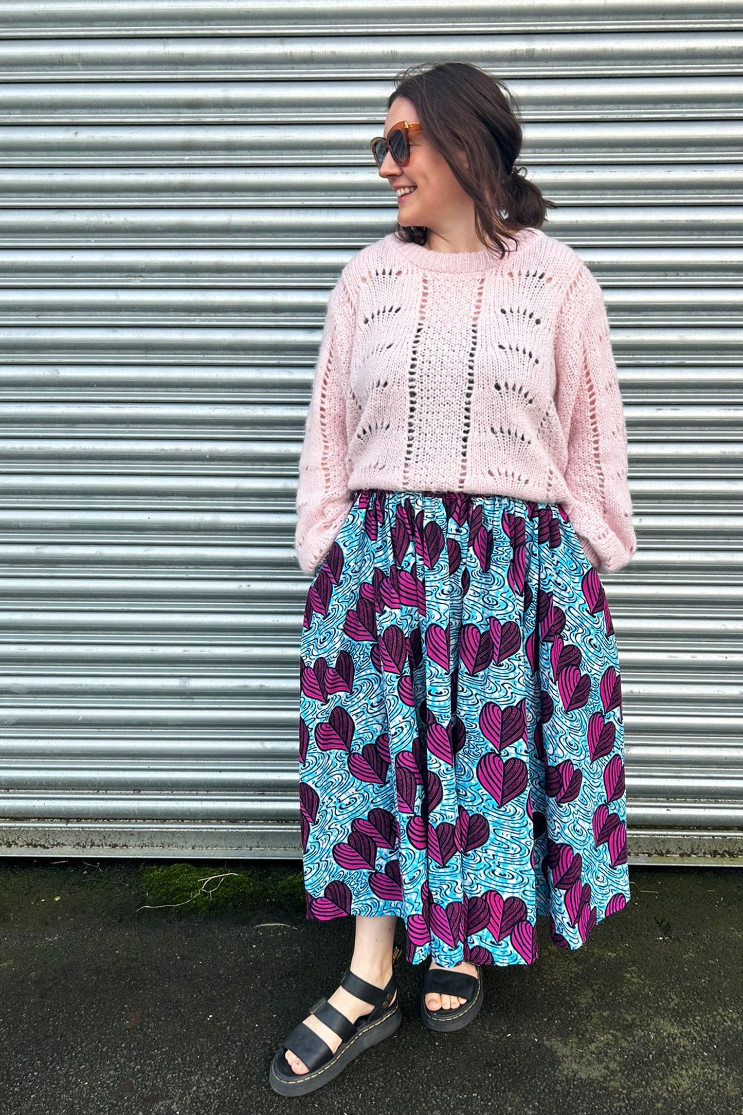 Swimming Hearts Women's Skirt - Made to Order
