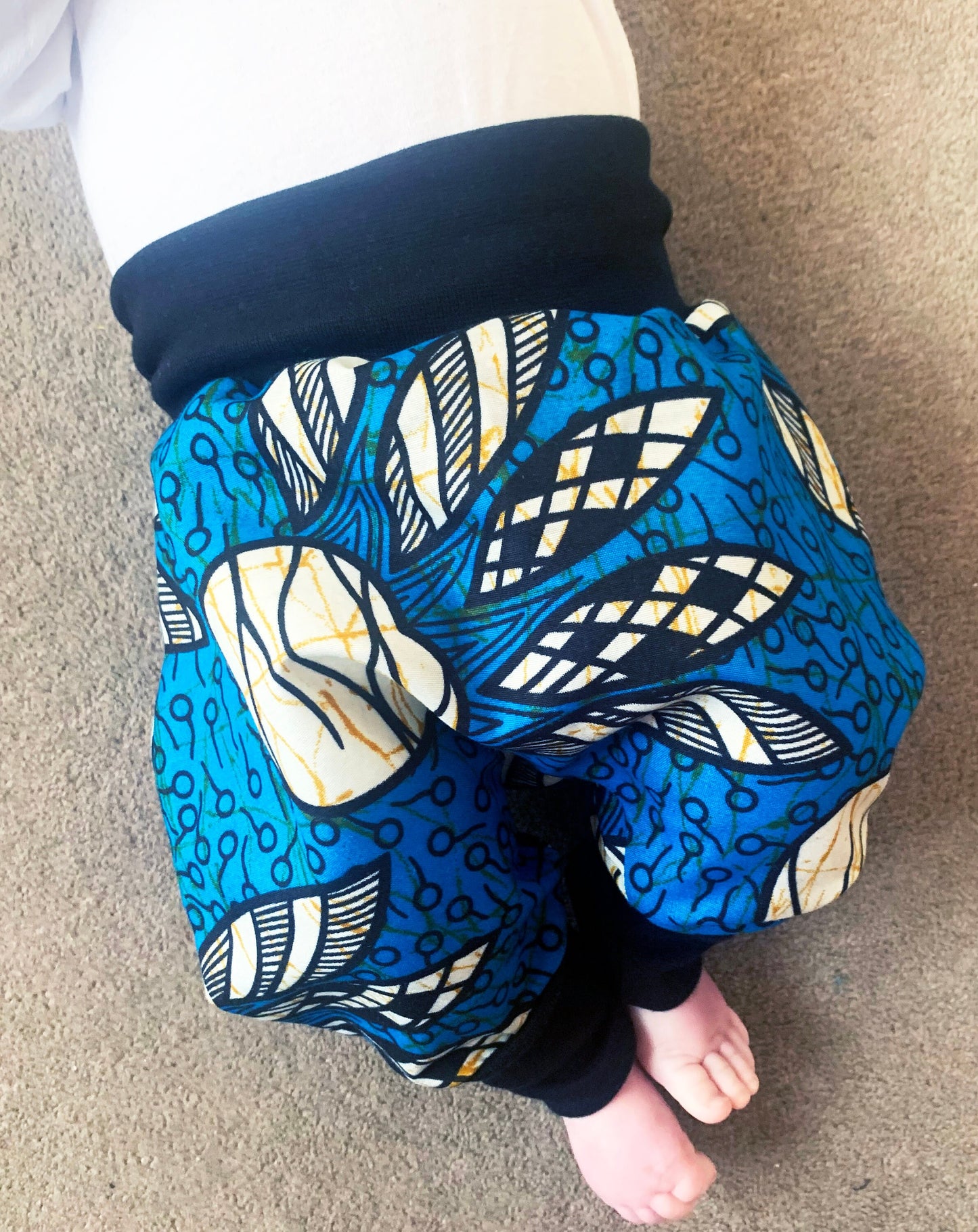 Blue Tribal Print Baby & Toddler Harem Pants