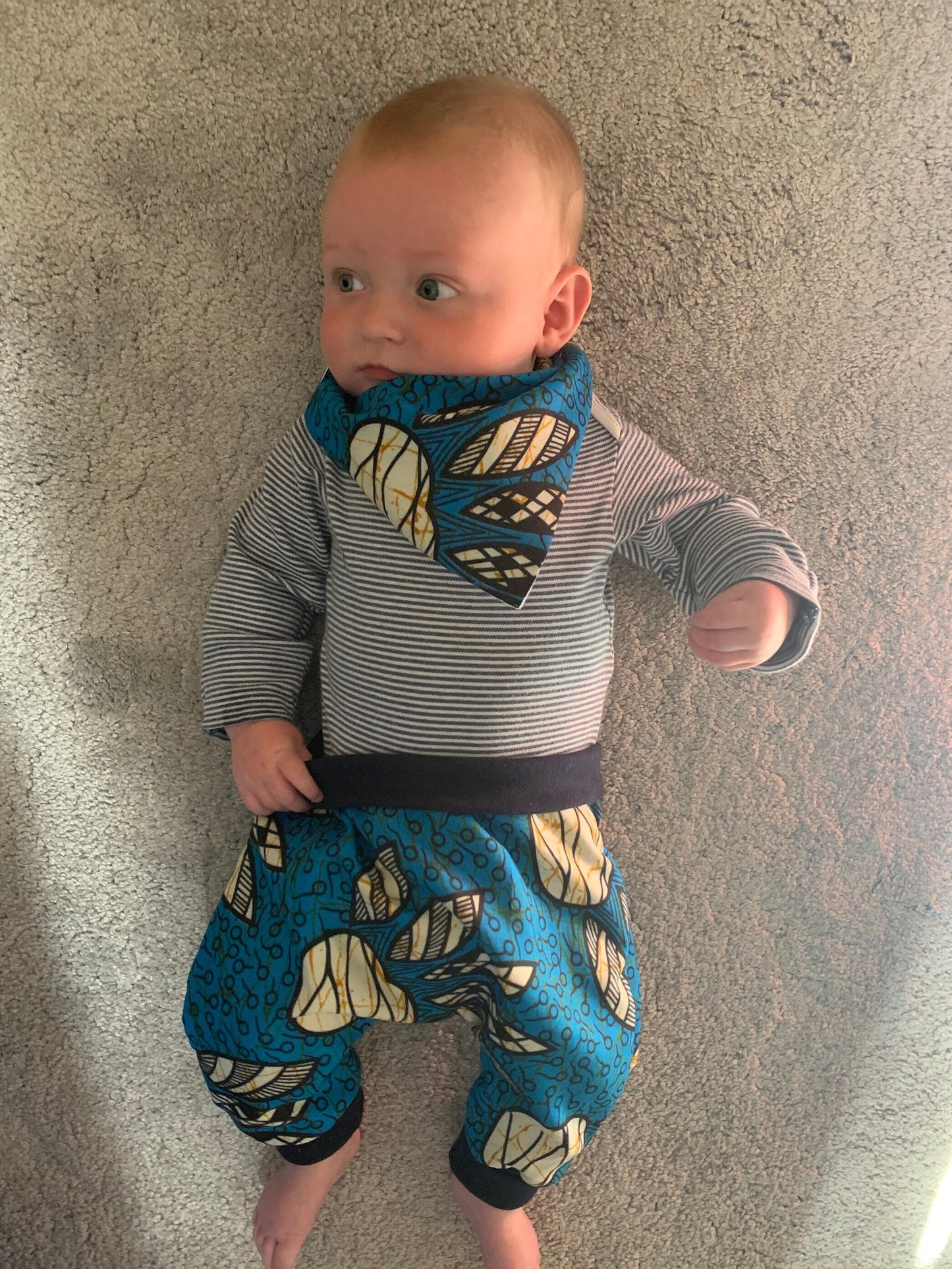 Blue Tribal Print Baby & Toddler Harem Pants
