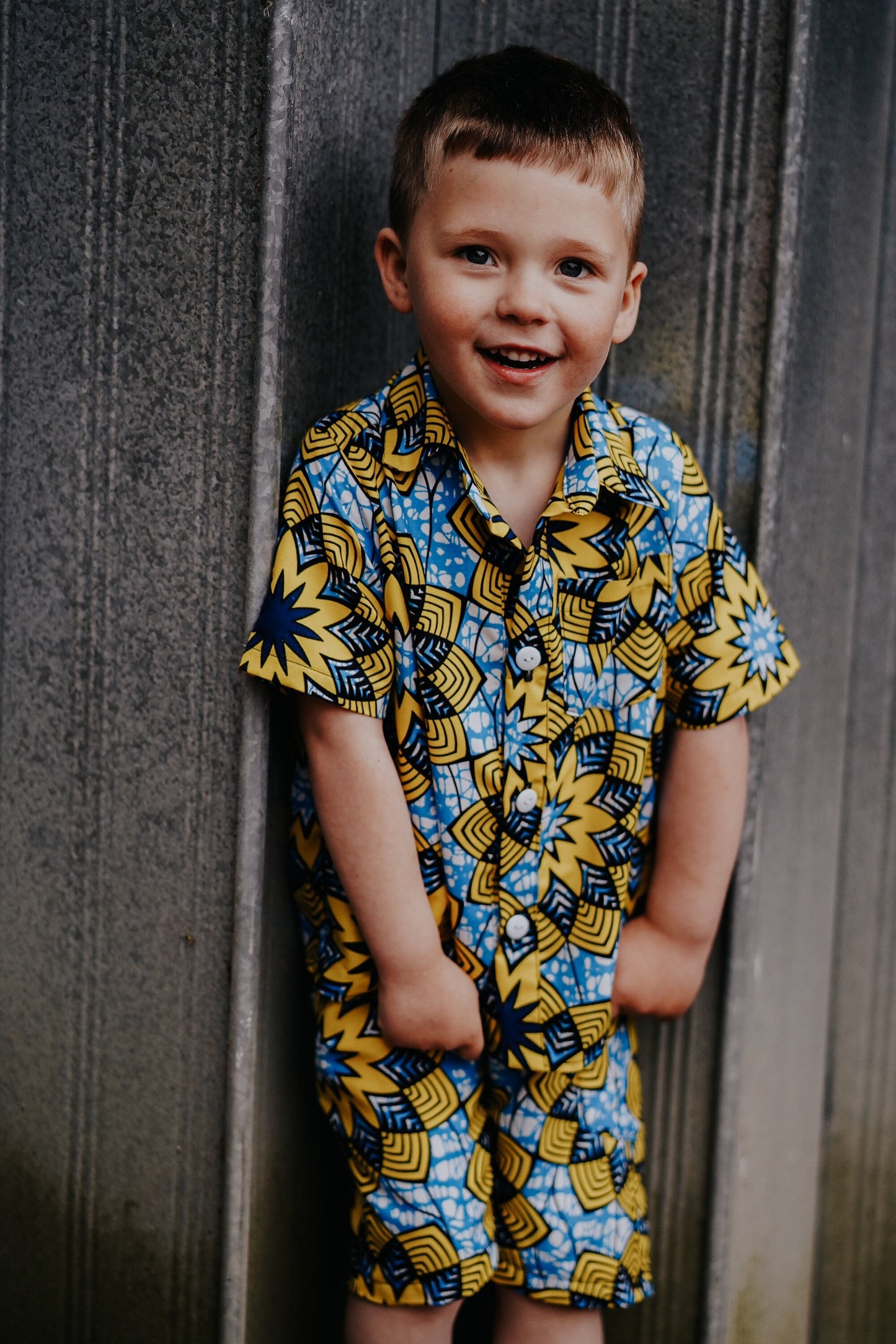 Kaleidoscopes Yellow and Blue Baby & Children's Shirt
