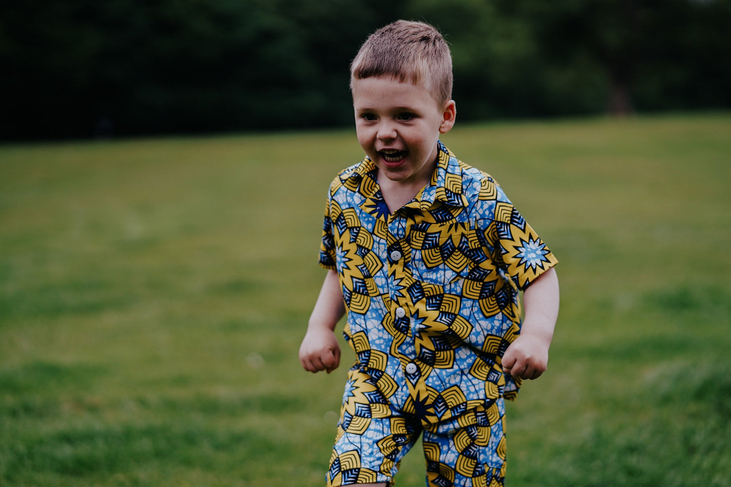 Kaleidoscopes Yellow and Blue Baby & Children's Shirt