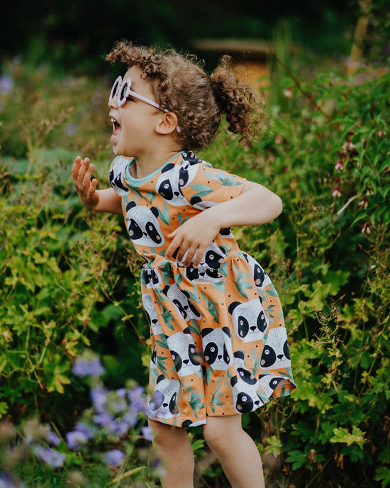 Pandas Short Sleeve Baby & Toddler Jersey Dress