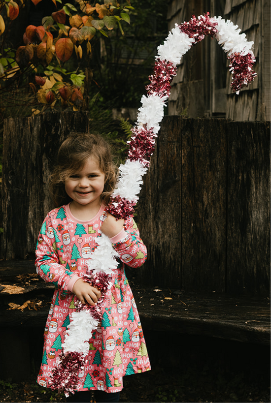 Pink Ho Ho Ho Christmas Baby & Toddler Jersey Dress