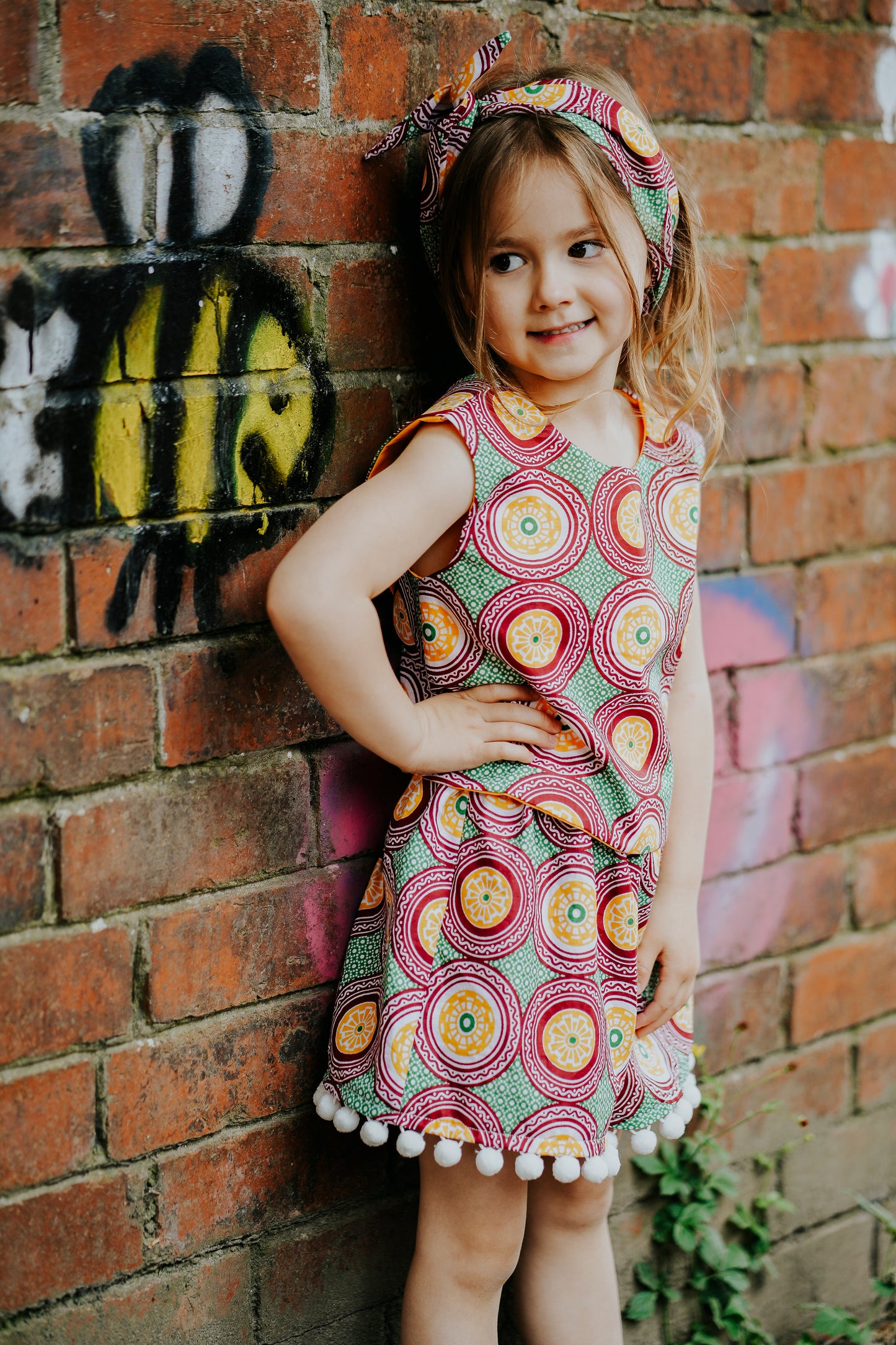 Circles African Print Woven Shorts & Top two piece coord set
