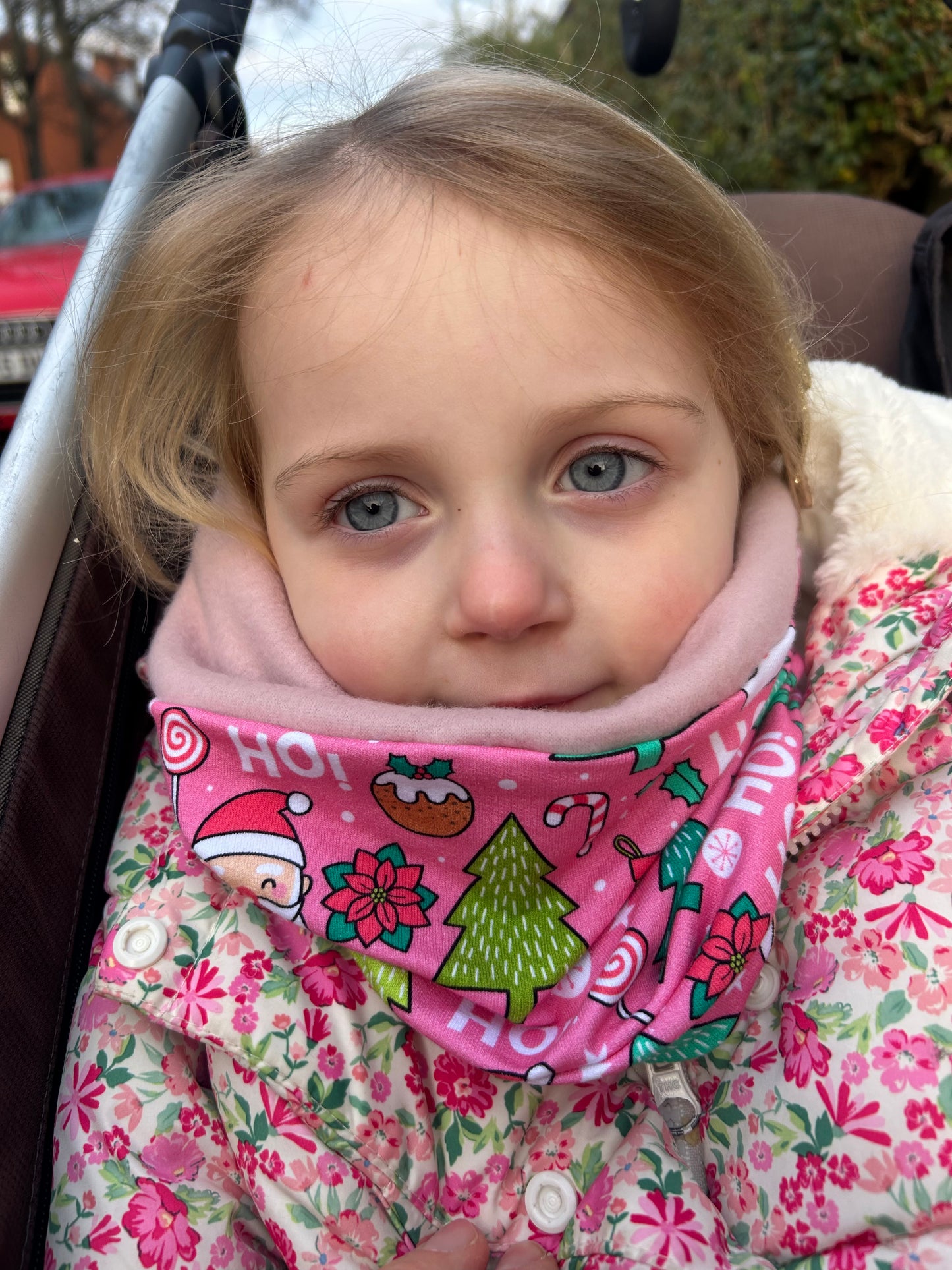 Snood with fluffy fleece lining