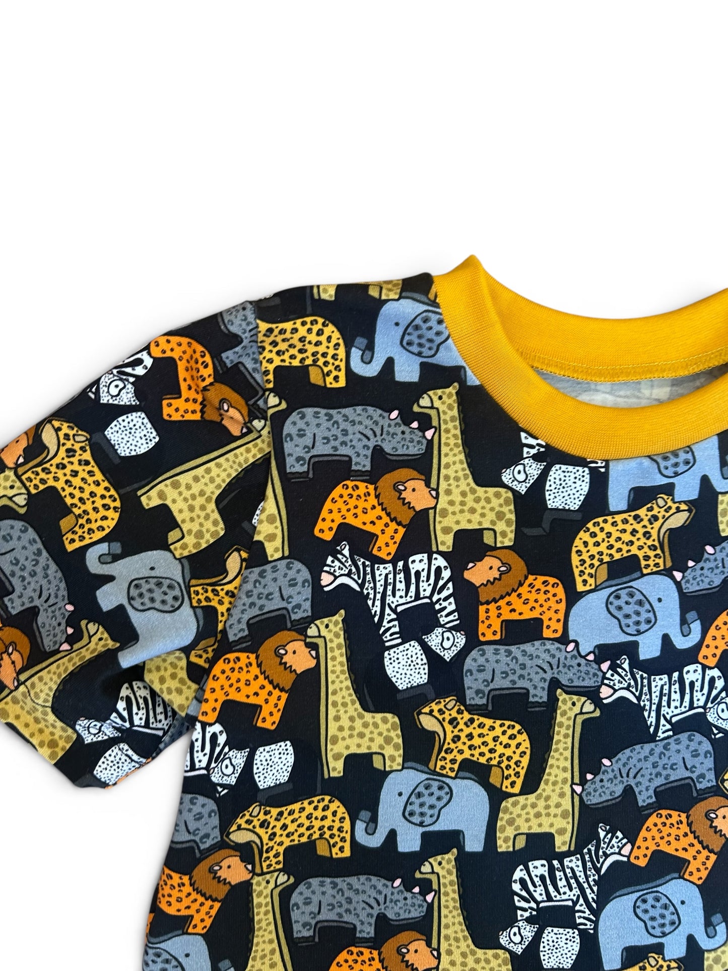 Safari Animals Short Sleeve Baby & Toddler Jersey Dress