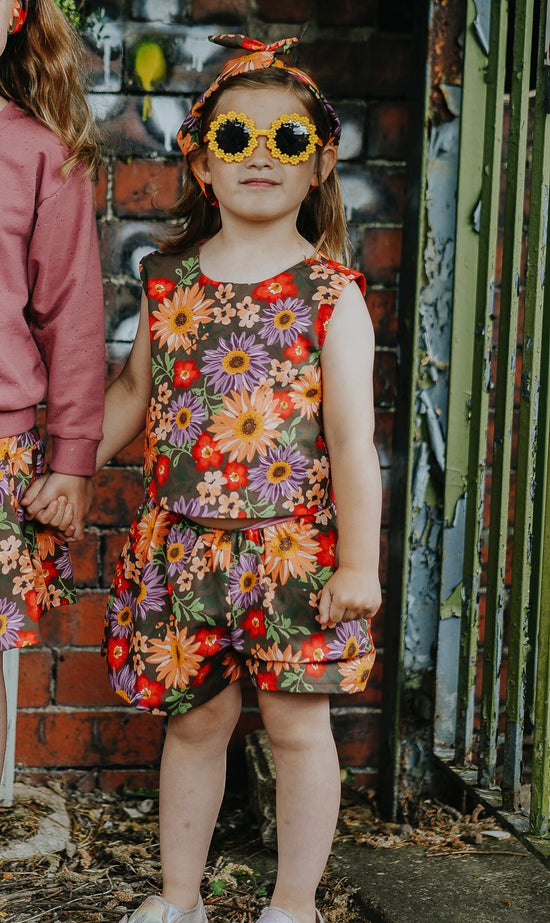 Floral Shorts & Top two piece coord set