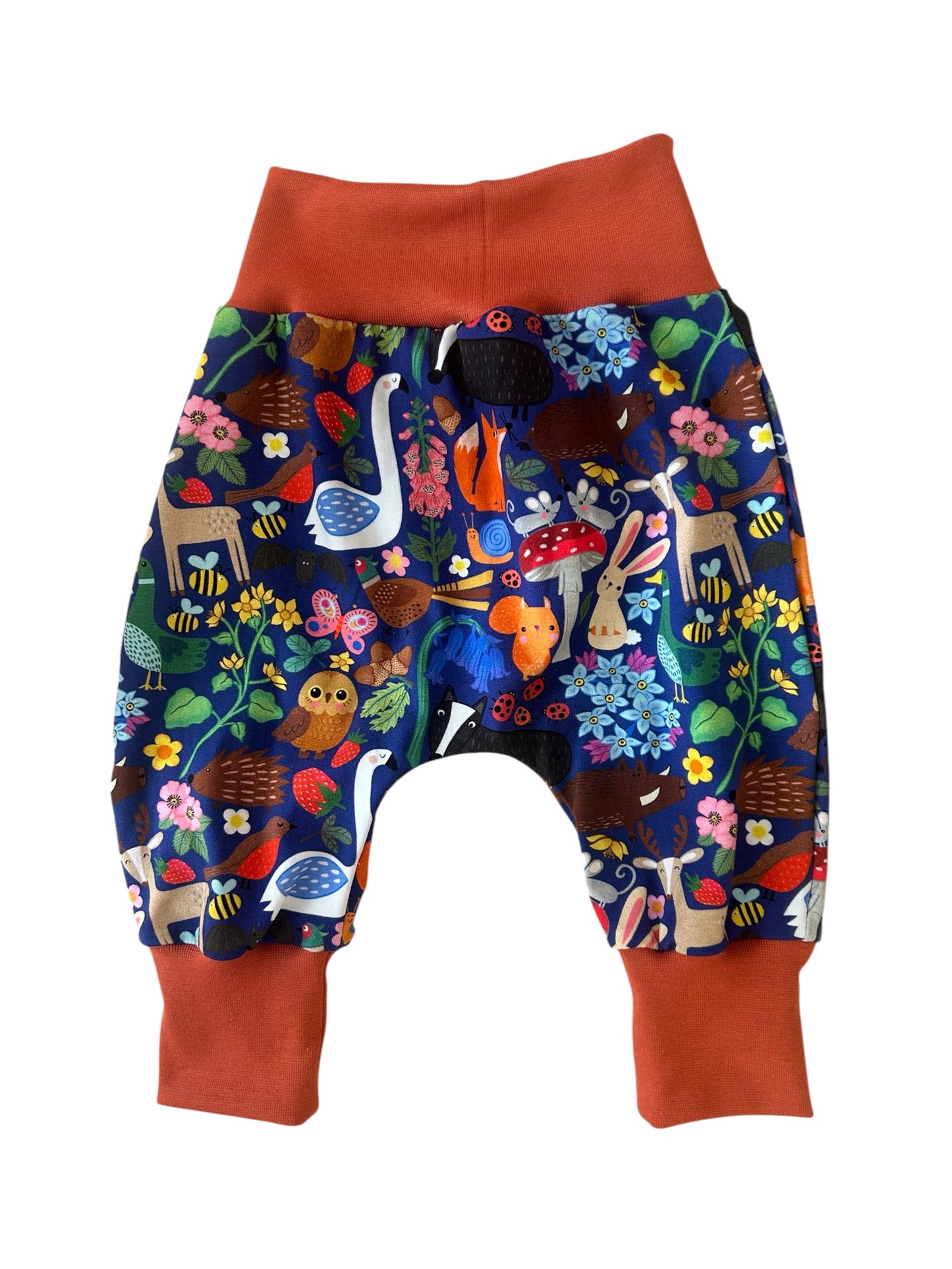 **Pre Order - back in stock mid June** 
Woodland Animals Jersey Baby & Toddler Harem Pants