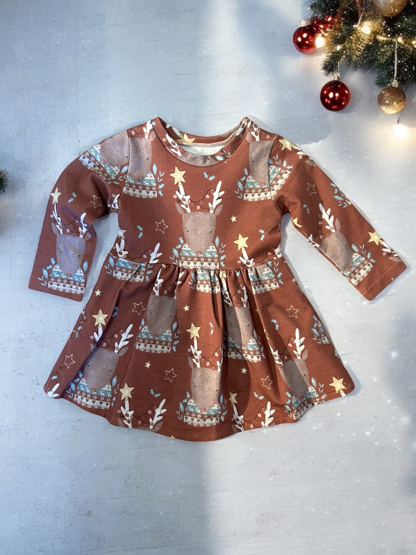 Christmas Reindeer Baby & Toddler Jersey Dress