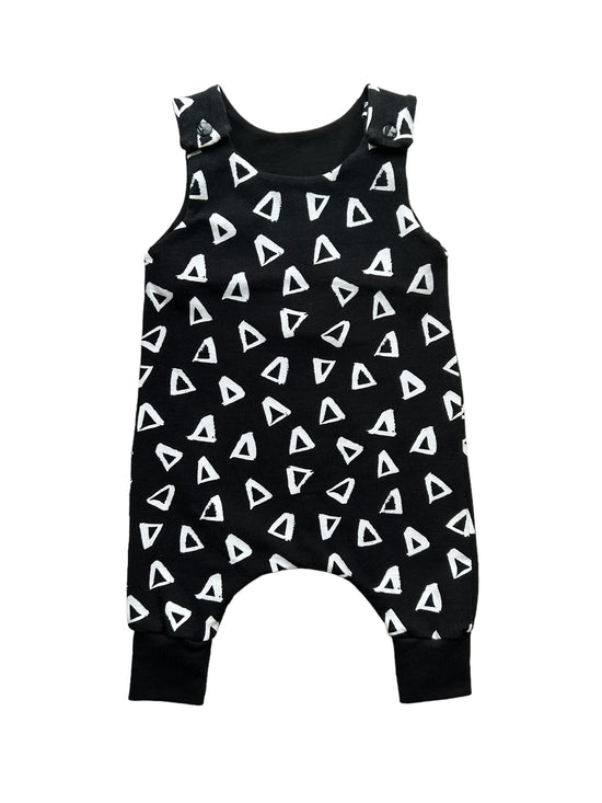 Monochrome Triangles Baby & Toddler Jersey Romper