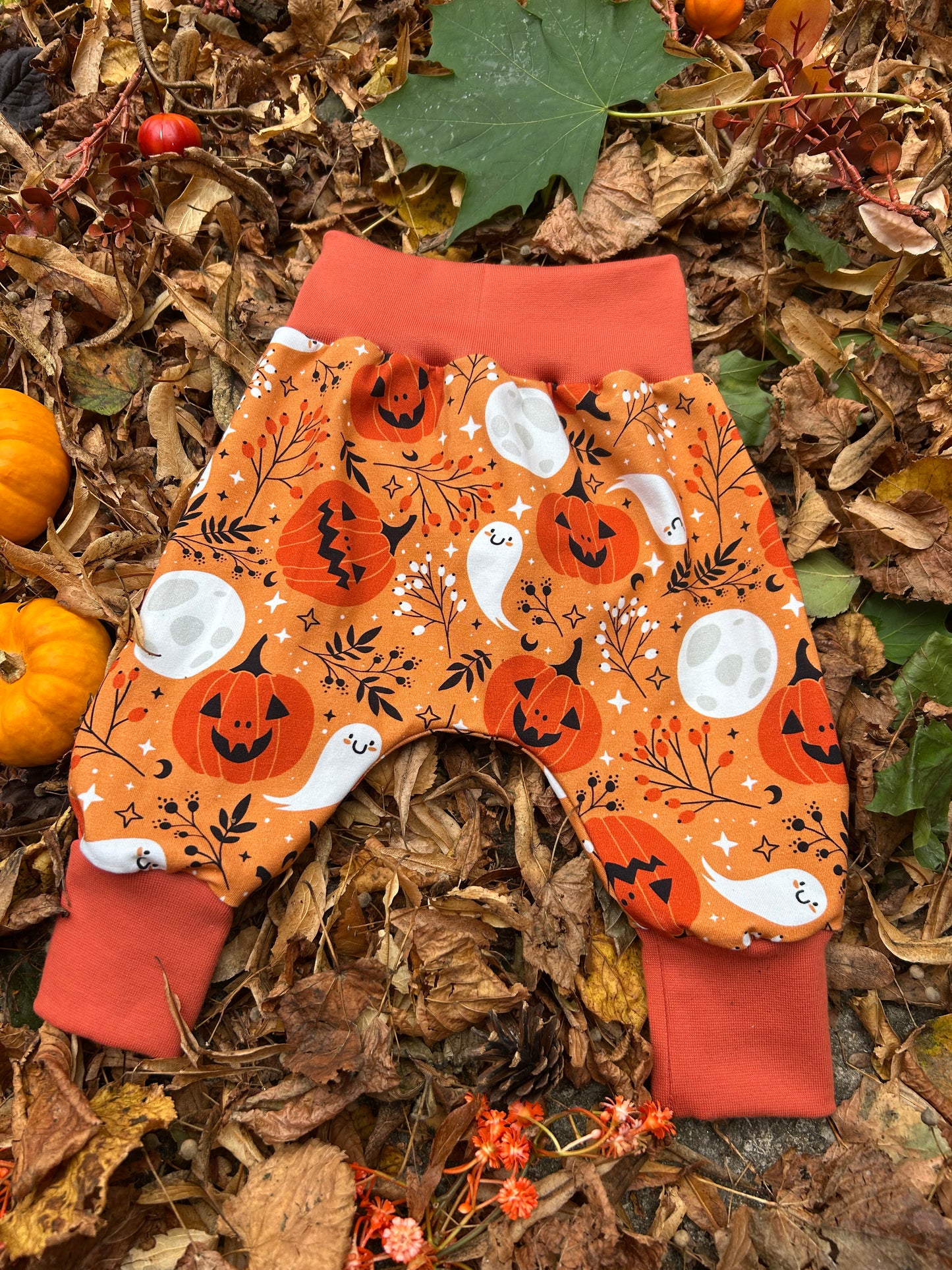 Orange Pumpkins Halloween Jersey Baby & Toddler Harem Pants
