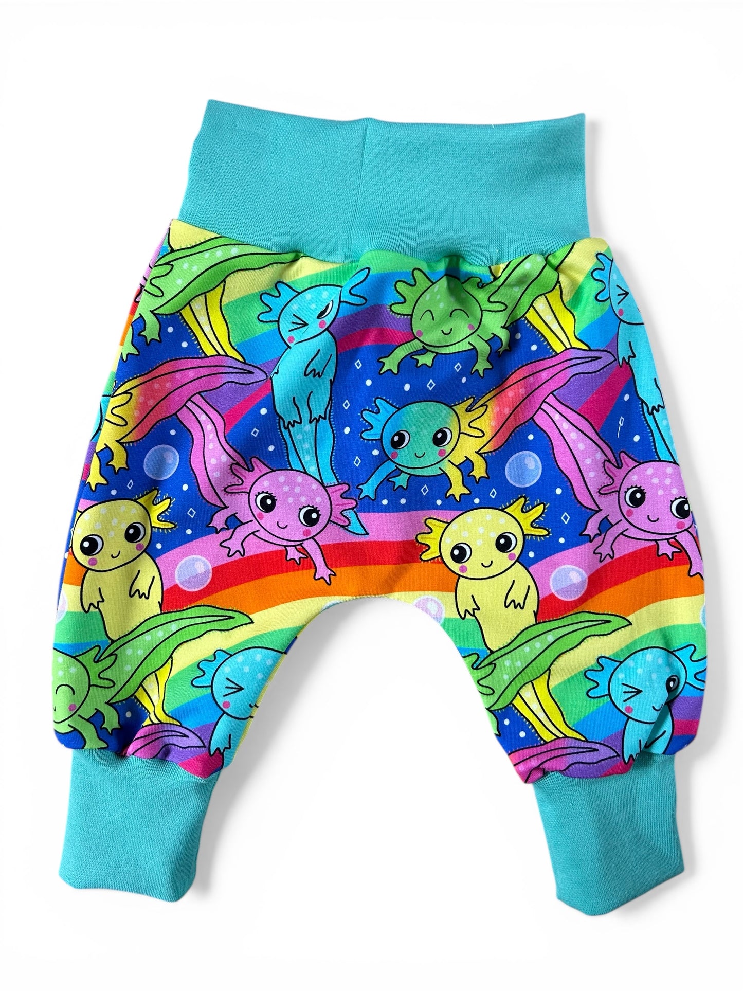 Axelotl Rainbow Jersey Baby & Toddler Harem Pants