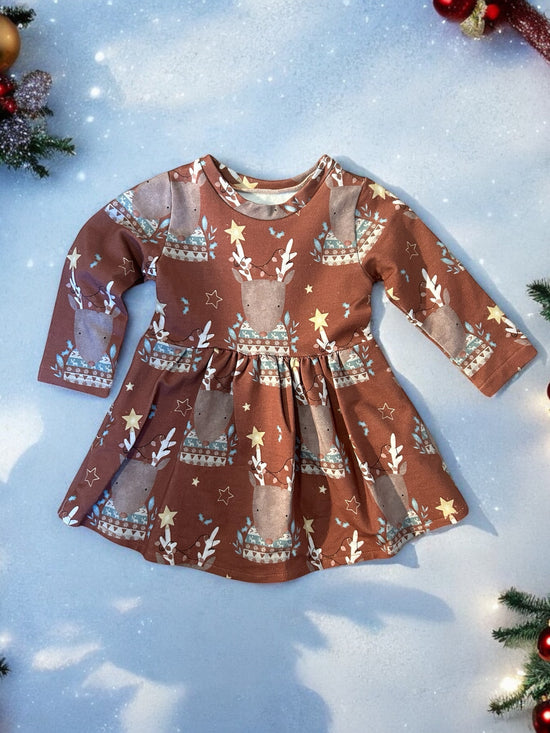 Christmas Reindeer Baby & Toddler Jersey Dress