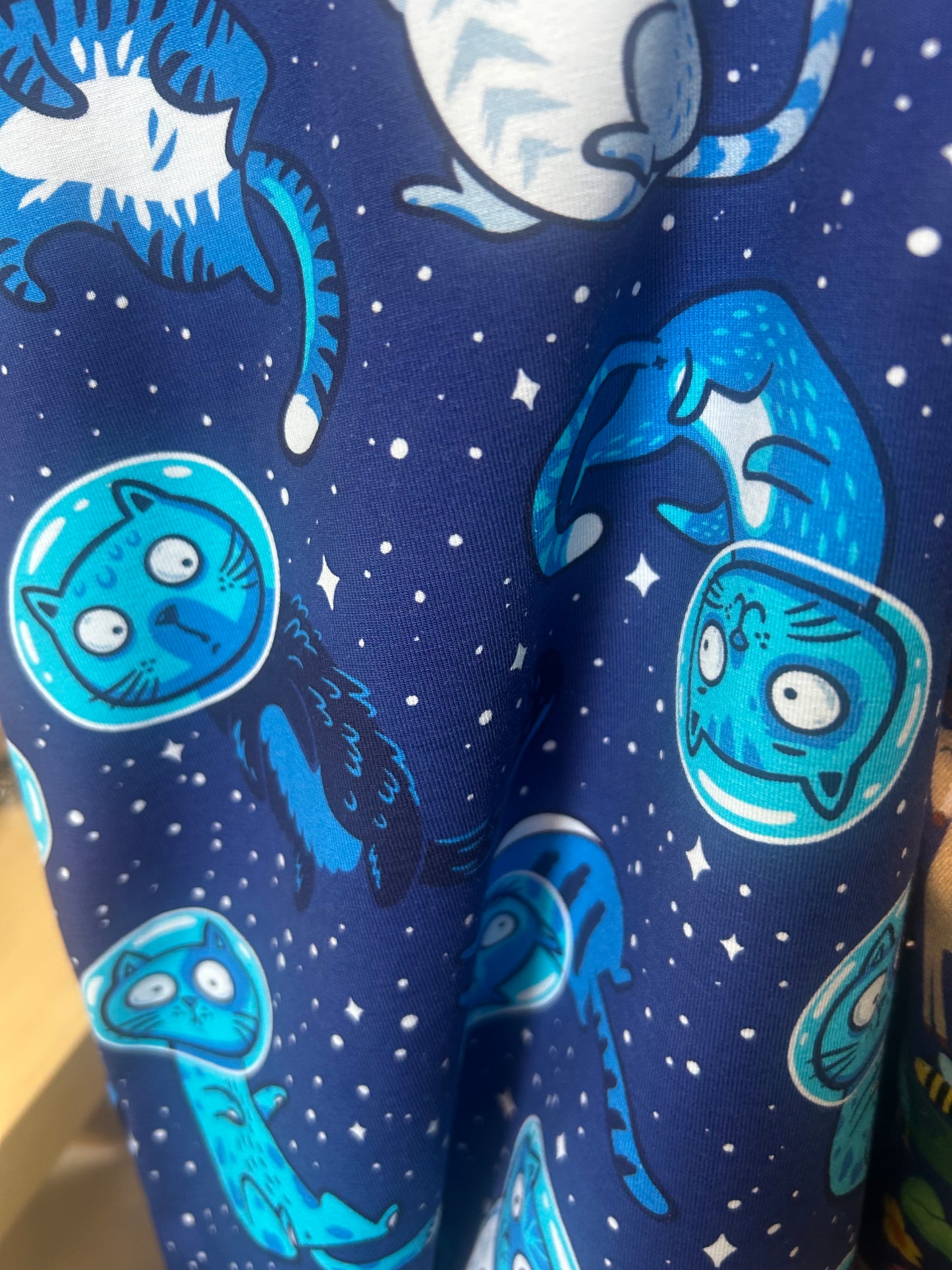 Space Cats Short Sleeve Baby & Toddler Jersey Dress