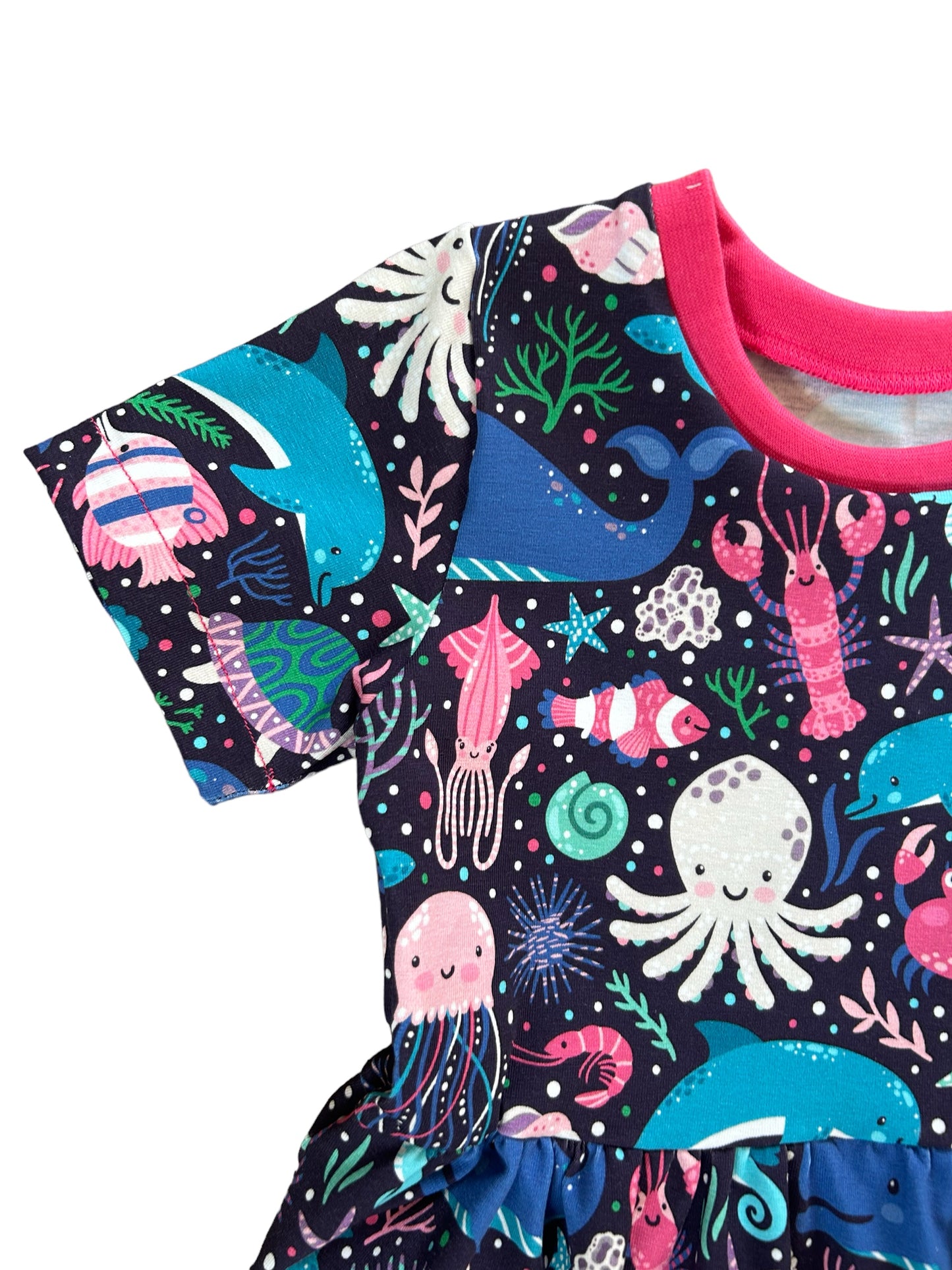 Under The Sea Short Sleeve Baby & Toddler Jersey Dress